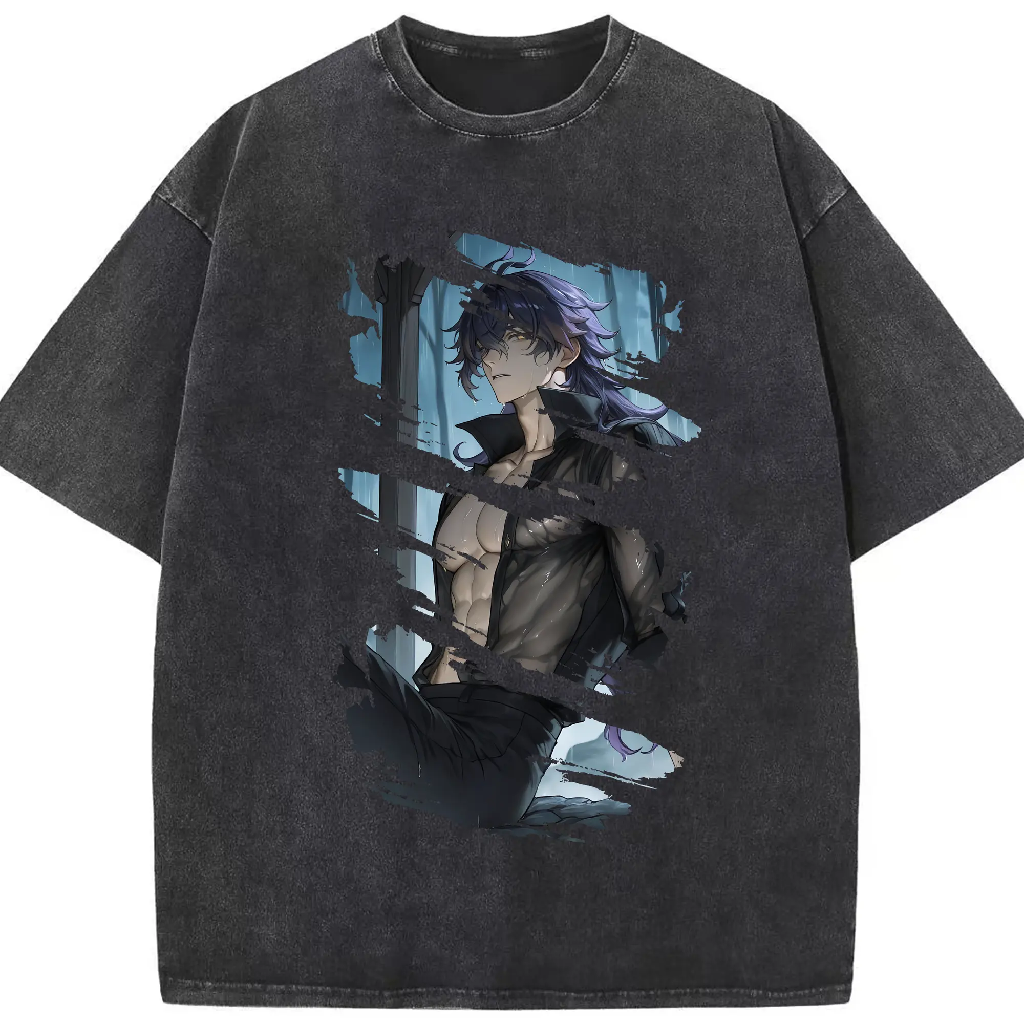 原 神 グッズ フリンズ - 綿100％ ヴィンテージ風 半袖Tシャツ ・ フロントプリント ・ 柔らか肌触り ・ 通気性 快適 ・ スポーツ カジュアル 外出用