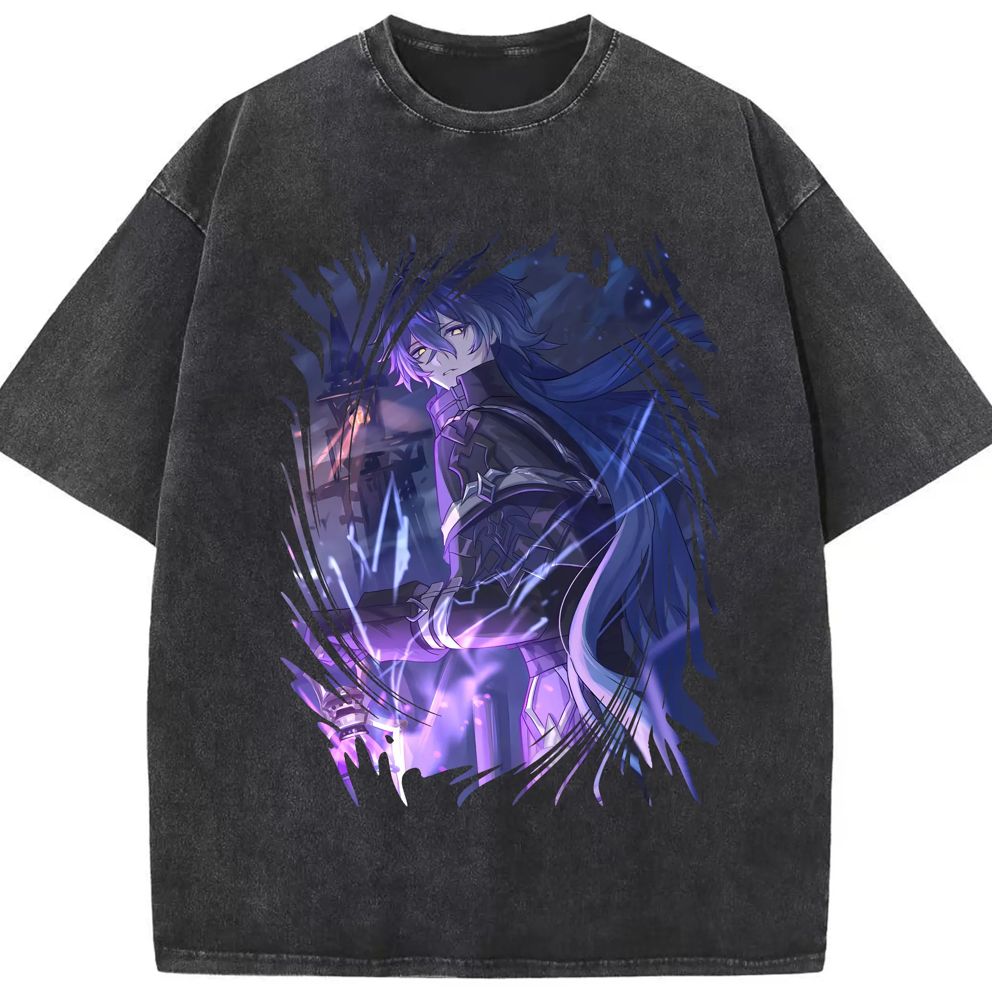 原 神 グッズ フリンズ - 綿100％ ヴィンテージ風 半袖Tシャツ ・ フロントプリント ・ 柔らか肌触り ・ 通気性 快適 ・ スポーツ カジュアル 外出用