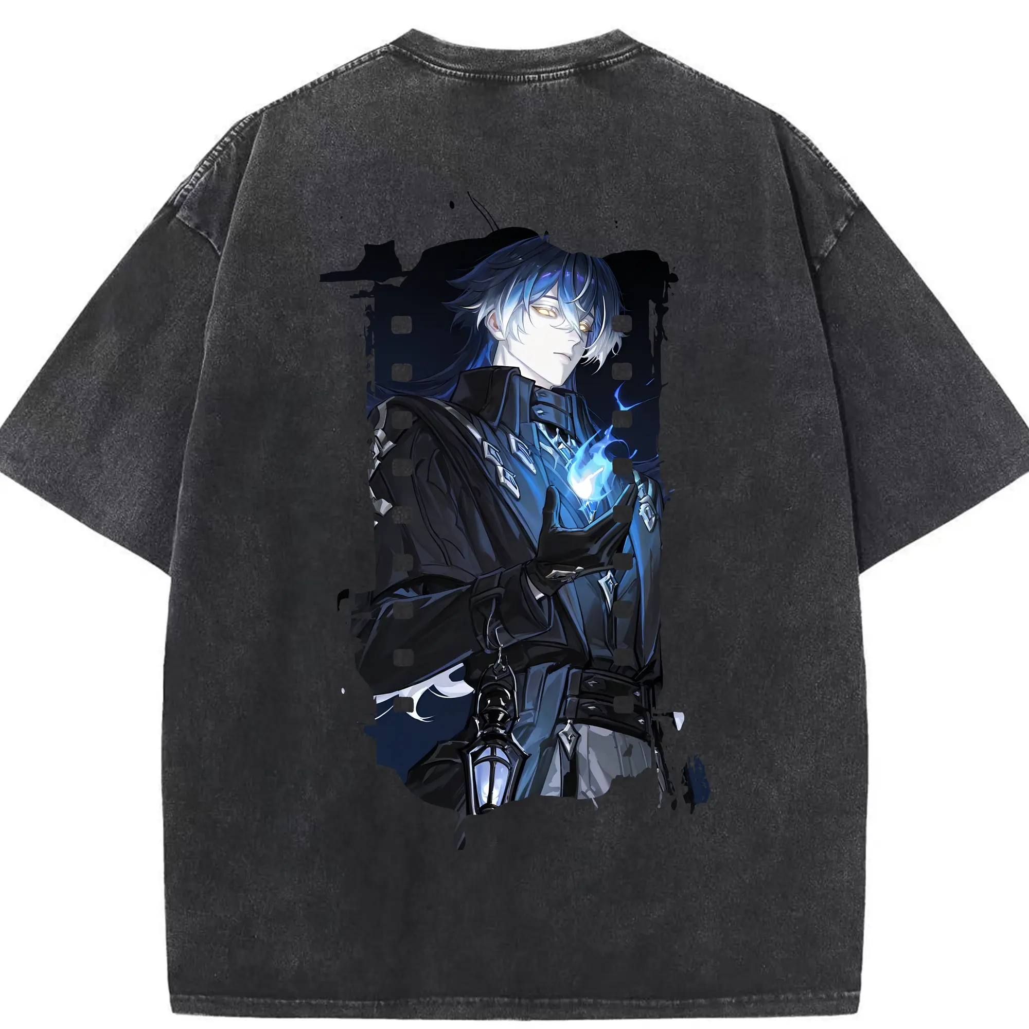 原 神 グッズ フリンズ - 綿100％ ヴィンテージ風 半袖Tシャツ ・ 背面プリント ・ 柔らか肌触り ・ 通気性 快適 ・ スポーツ カジュアル 外出用