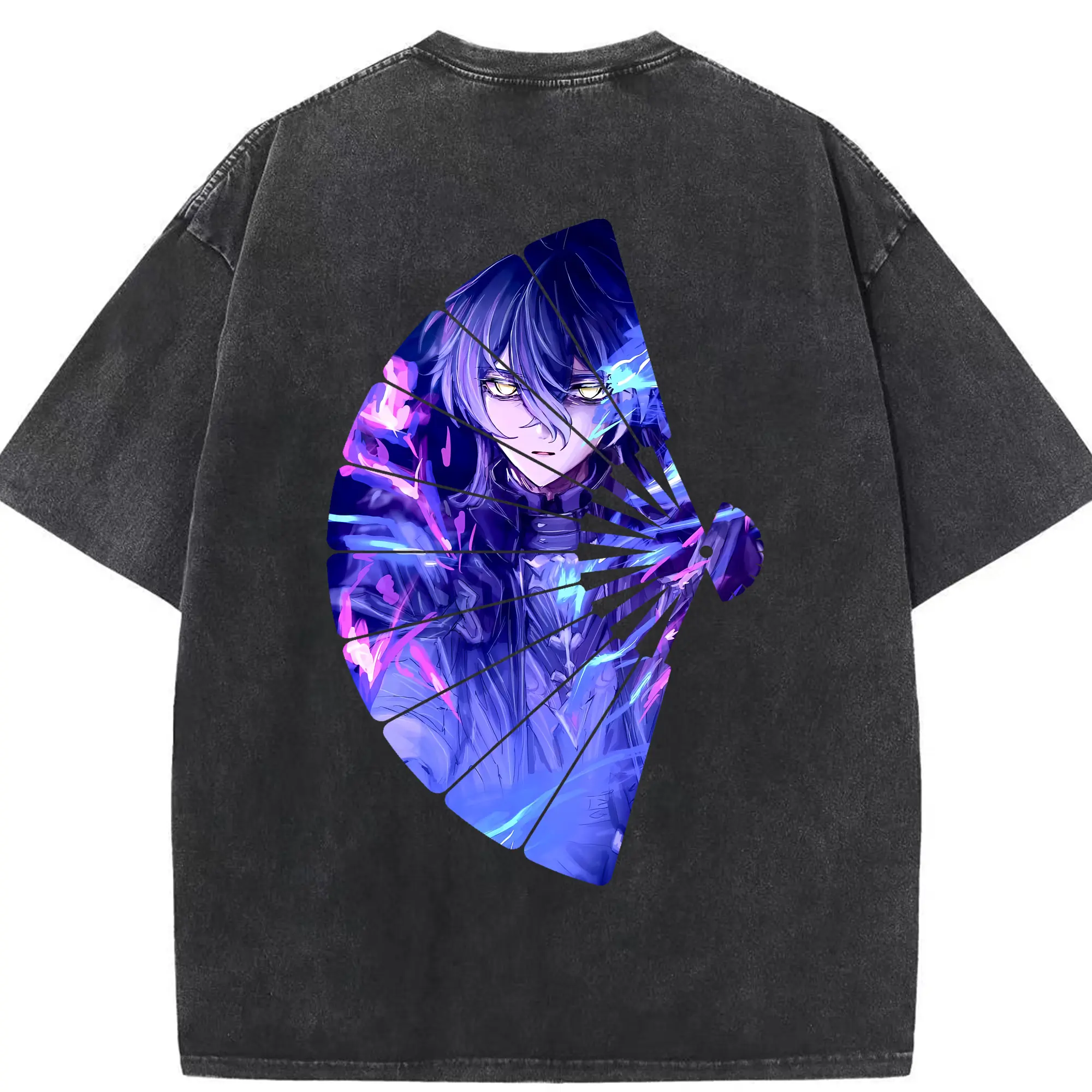 原 神 グッズ フリンズ - 綿100％ ヴィンテージ風 半袖Tシャツ ・ 背面プリント ・ 柔らか肌触り ・ 通気性 快適 ・ スポーツ カジュアル 外出用