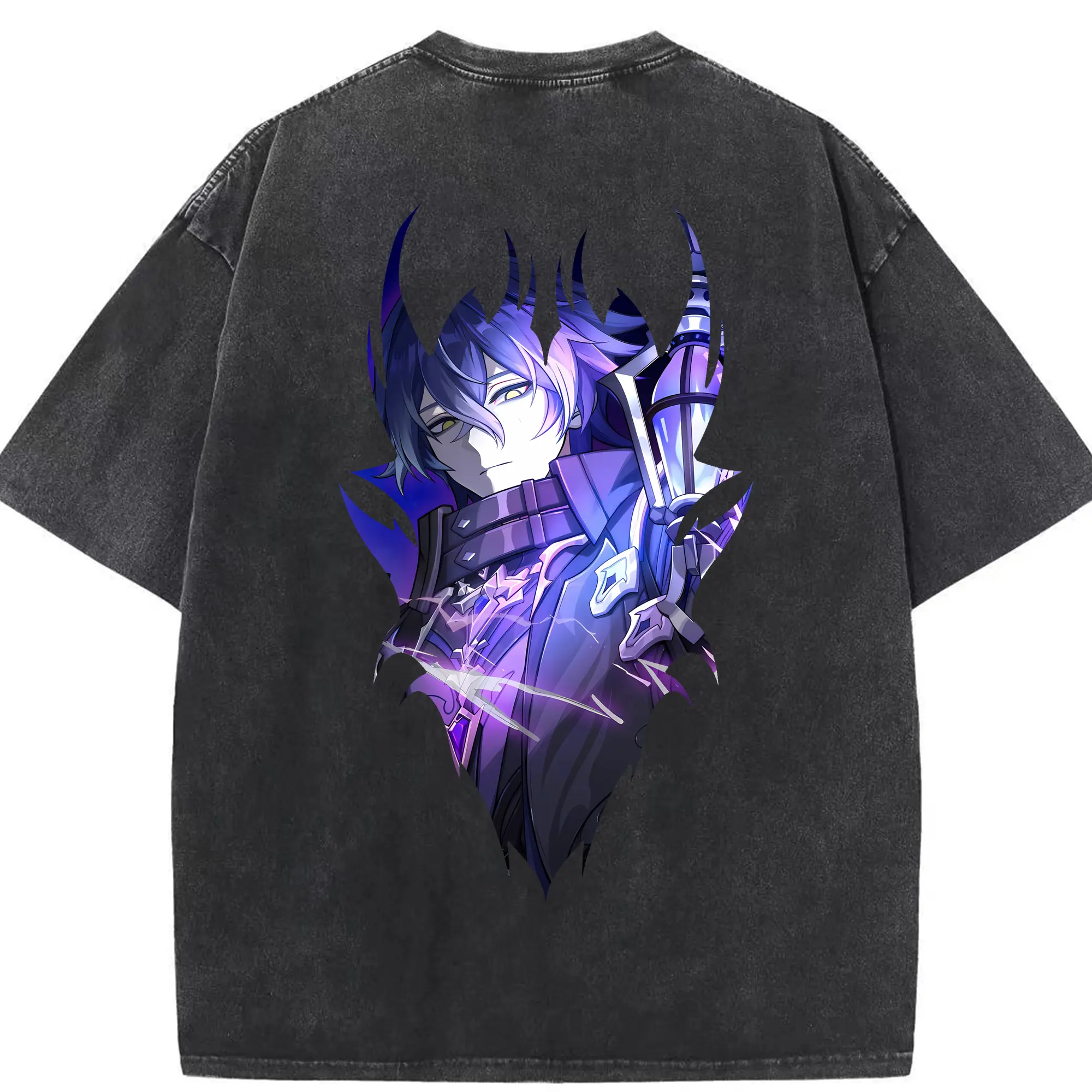 原 神 グッズ フリンズ - 綿100％ ヴィンテージ風 半袖Tシャツ ・ 背面プリント ・ 柔らか肌触り ・ 通気性 快適 ・ スポーツ カジュアル 外出用