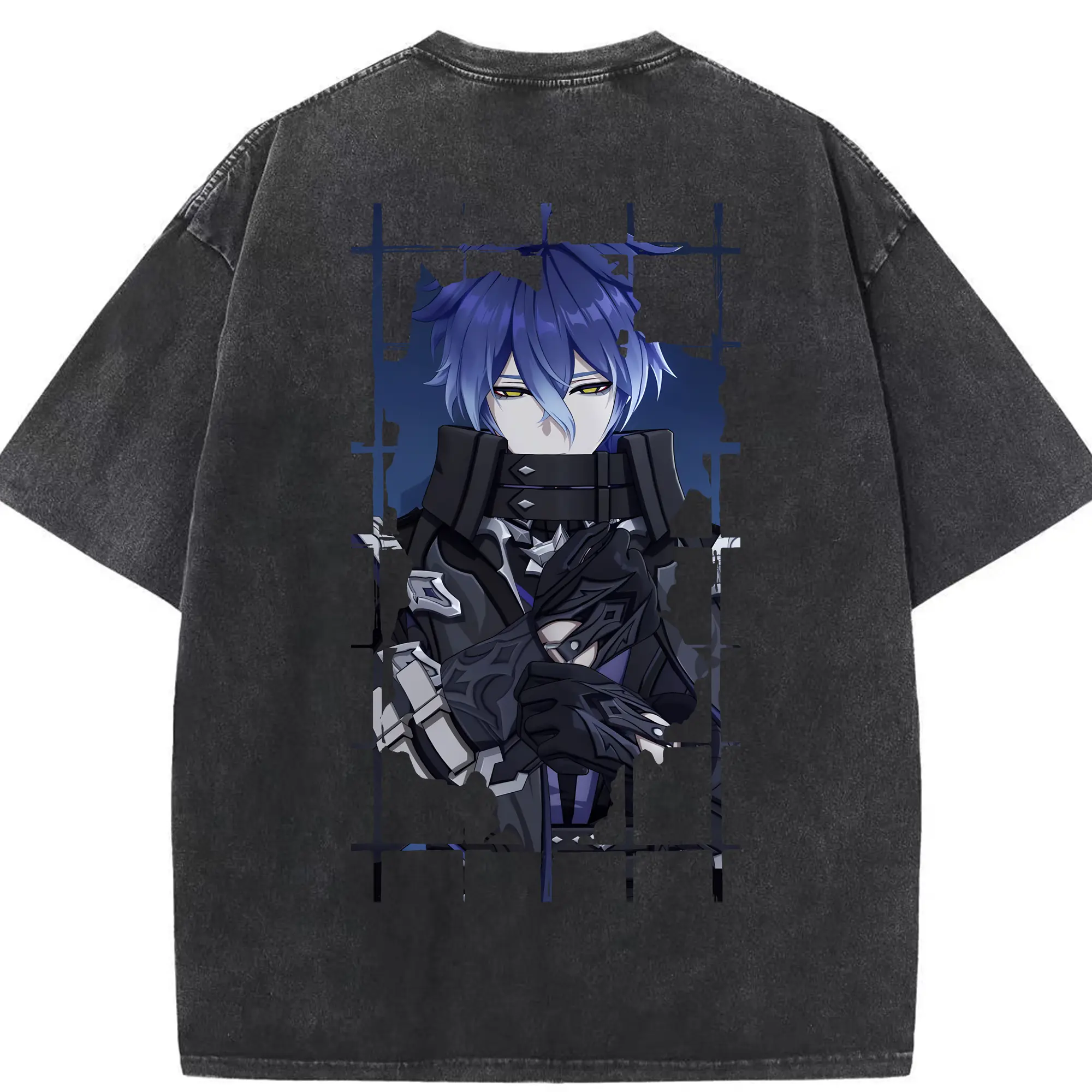 原 神 グッズ フリンズ - 綿100％ ヴィンテージ風 半袖Tシャツ ・ 背面プリント ・ 柔らか肌触り ・ 通気性 快適 ・ スポーツ カジュアル 外出用