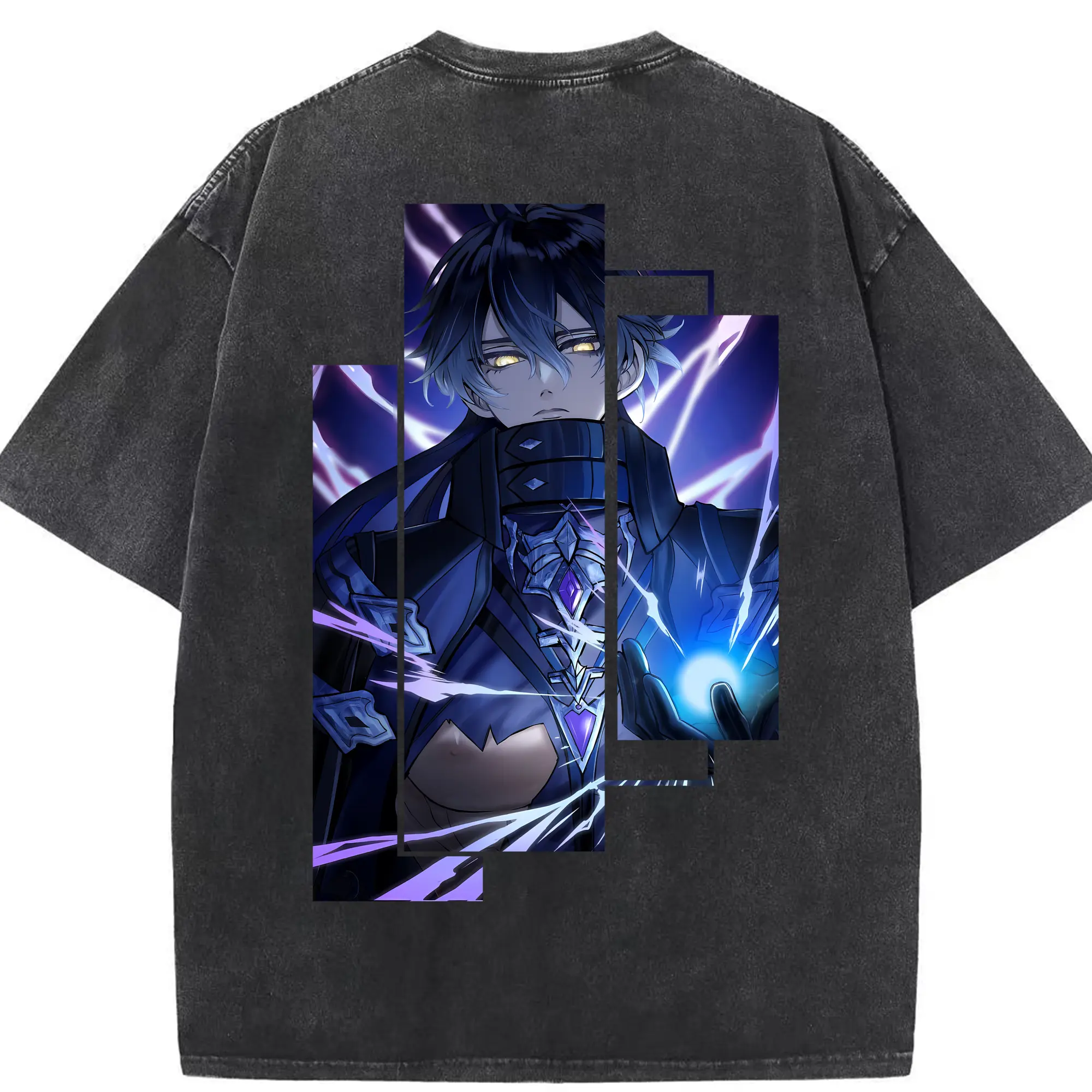 原 神 グッズ フリンズ - 綿100％ ヴィンテージ風 半袖Tシャツ ・ 背面プリント ・ 柔らか肌触り ・ 通気性 快適 ・ スポーツ カジュアル 外出用