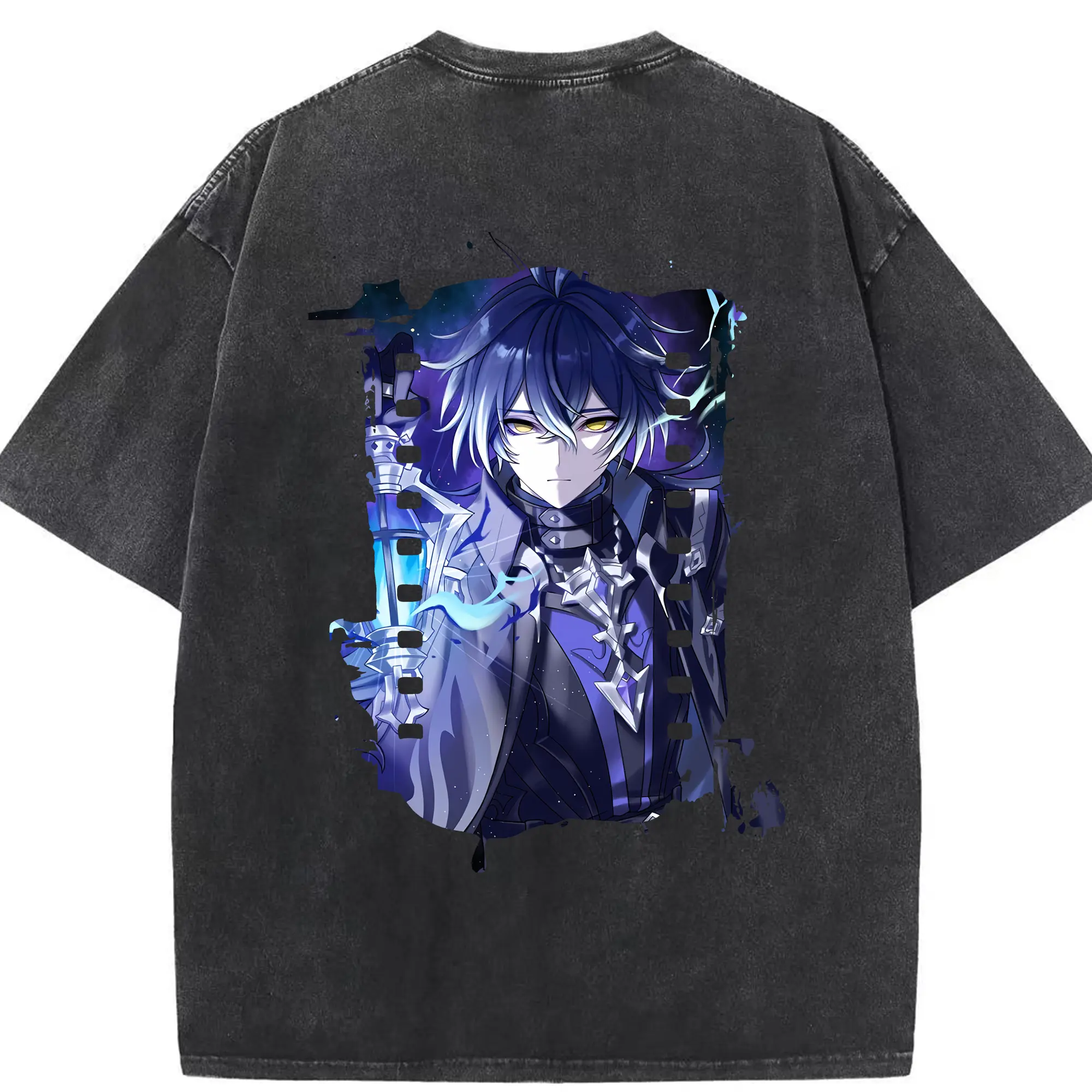 原 神 グッズ フリンズ - 綿100％ ヴィンテージ風 半袖Tシャツ ・ 背面プリント ・ 柔らか肌触り ・ 通気性 快適 ・ スポーツ カジュアル 外出用