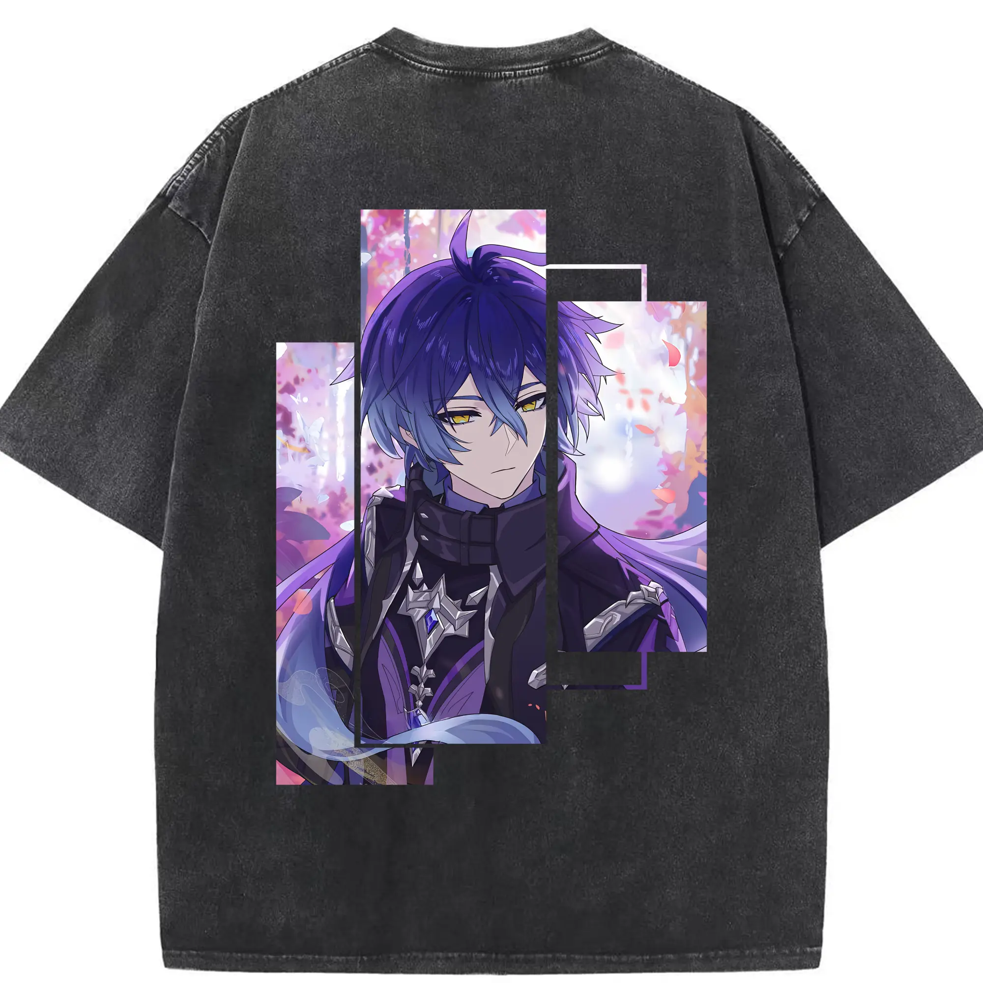原 神 グッズ フリンズ - 綿100％ ヴィンテージ風 半袖Tシャツ ・ 背面プリント ・ 柔らか肌触り ・ 通気性 快適 ・ スポーツ カジュアル 外出用