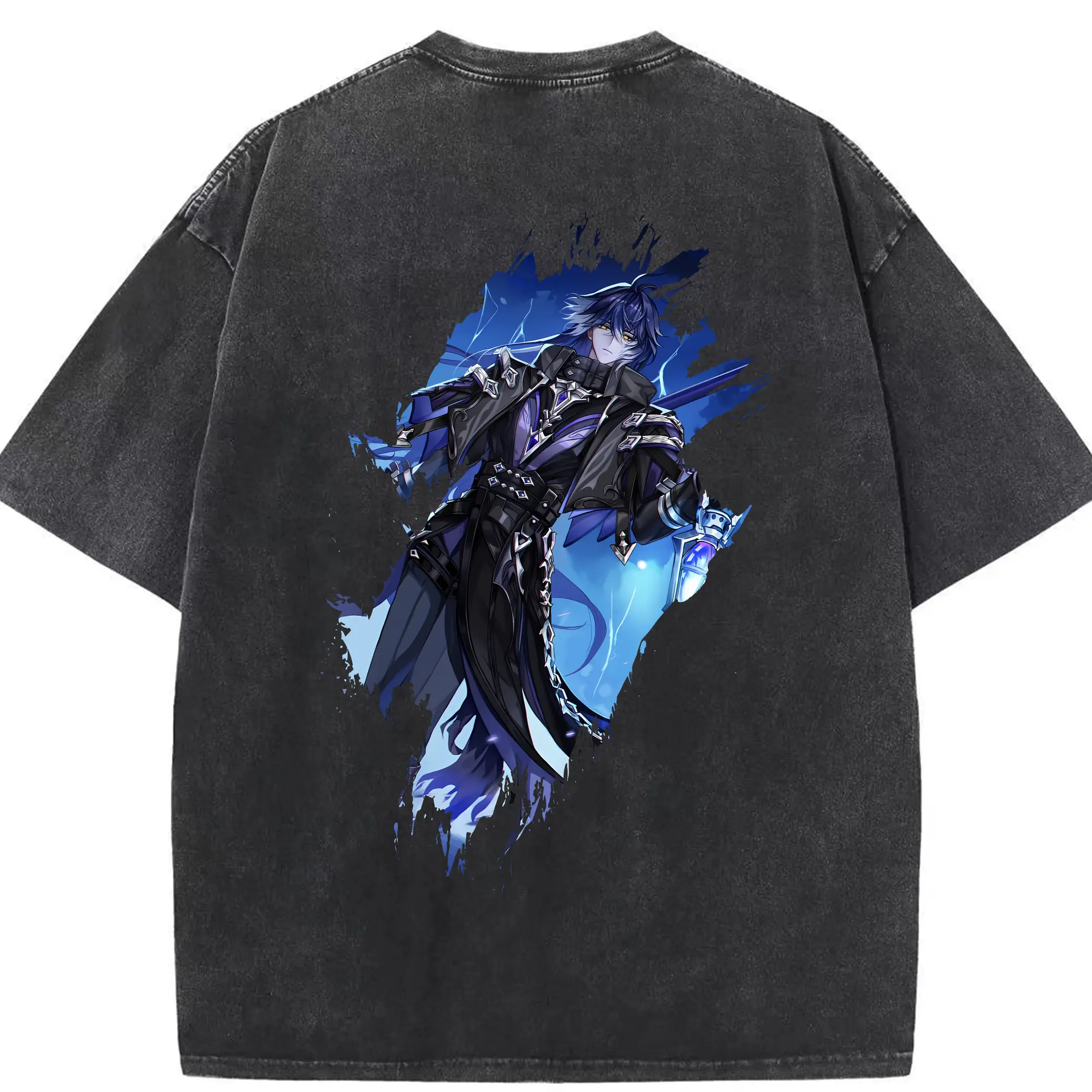 原 神 グッズ フリンズ - 綿100％ ヴィンテージ風 半袖Tシャツ ・ 背面プリント ・ 柔らか肌触り ・ 通気性 快適 ・ スポーツ カジュアル 外出用