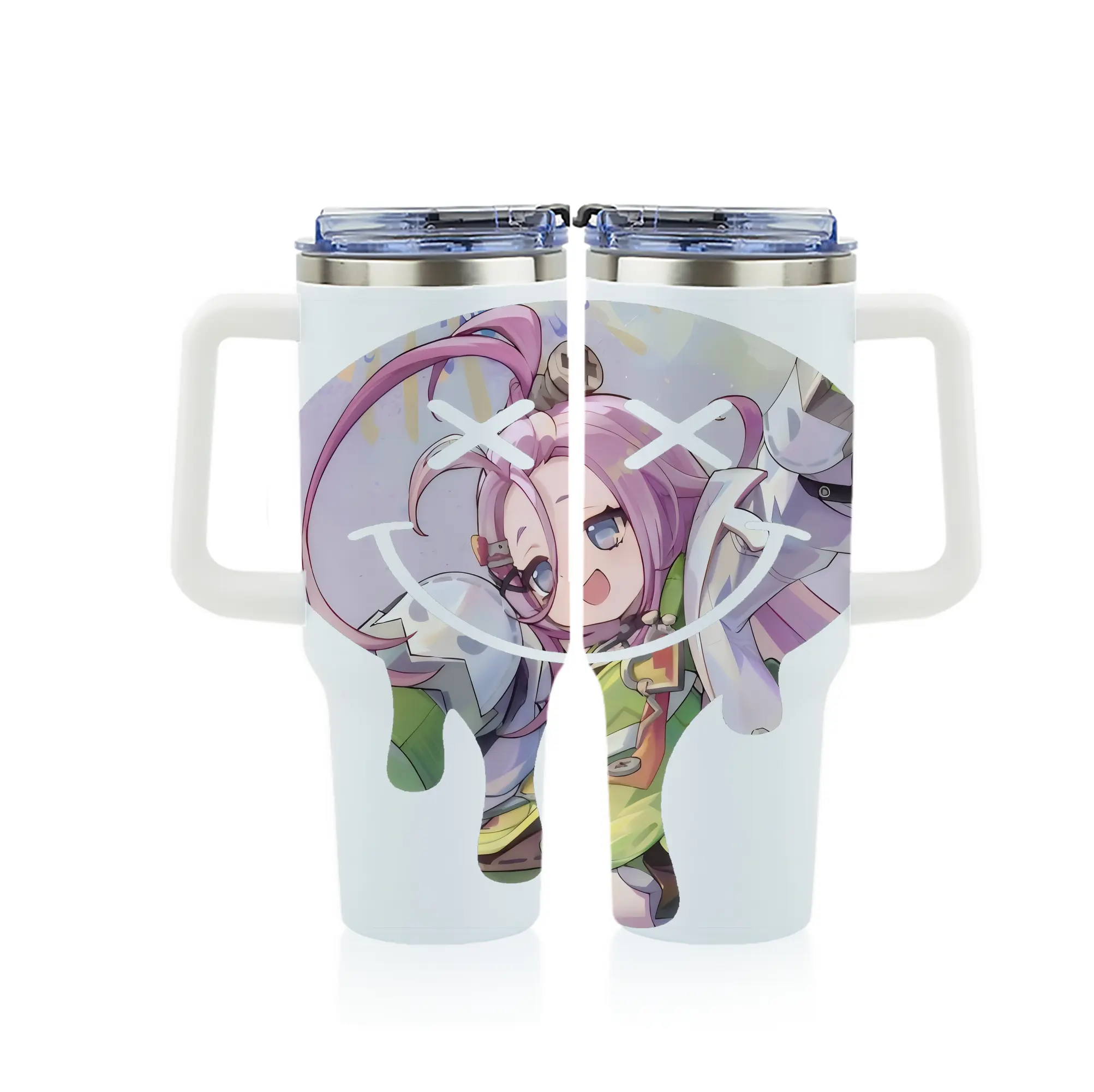 原 神 グッズ アイノ - 1200mL フルプリント車用タンブラー ・ 304ステンレス 内側 ・ 201ステンレス 外側 ・ 保温 保冷 ・ 通勤 ドライブ アウトドア用