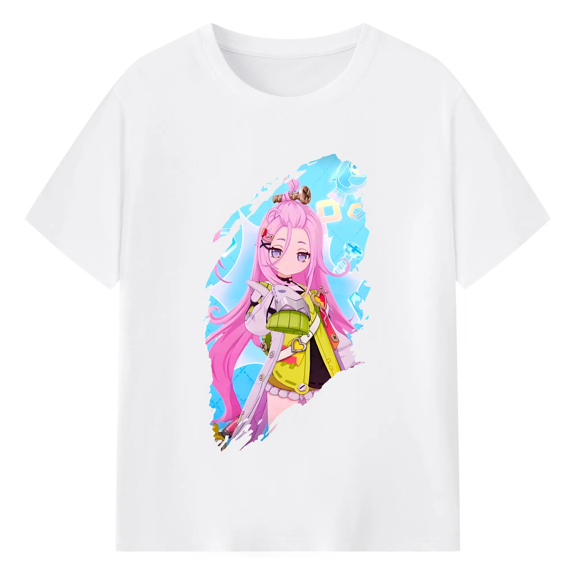 原 神 グッズ アイノ - 綿100％ 半袖Tシャツ ・ フロントプリント ・ 快適 通気性 ・ 日常使い 散歩 スポーツ用