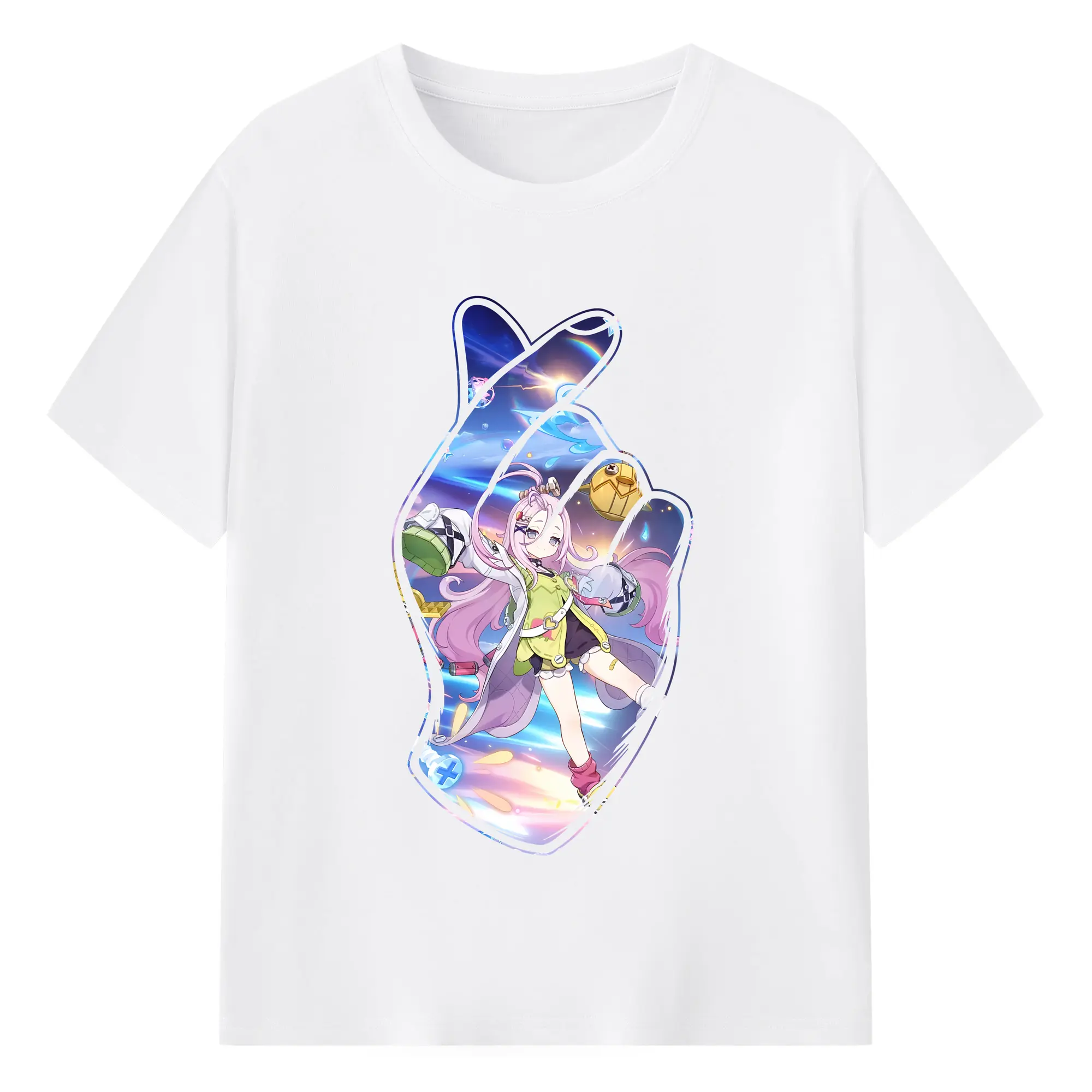 原 神 グッズ アイノ - 綿100％ 半袖Tシャツ ・ フロントプリント ・ 快適 通気性 ・ 日常使い 散歩 スポーツ用