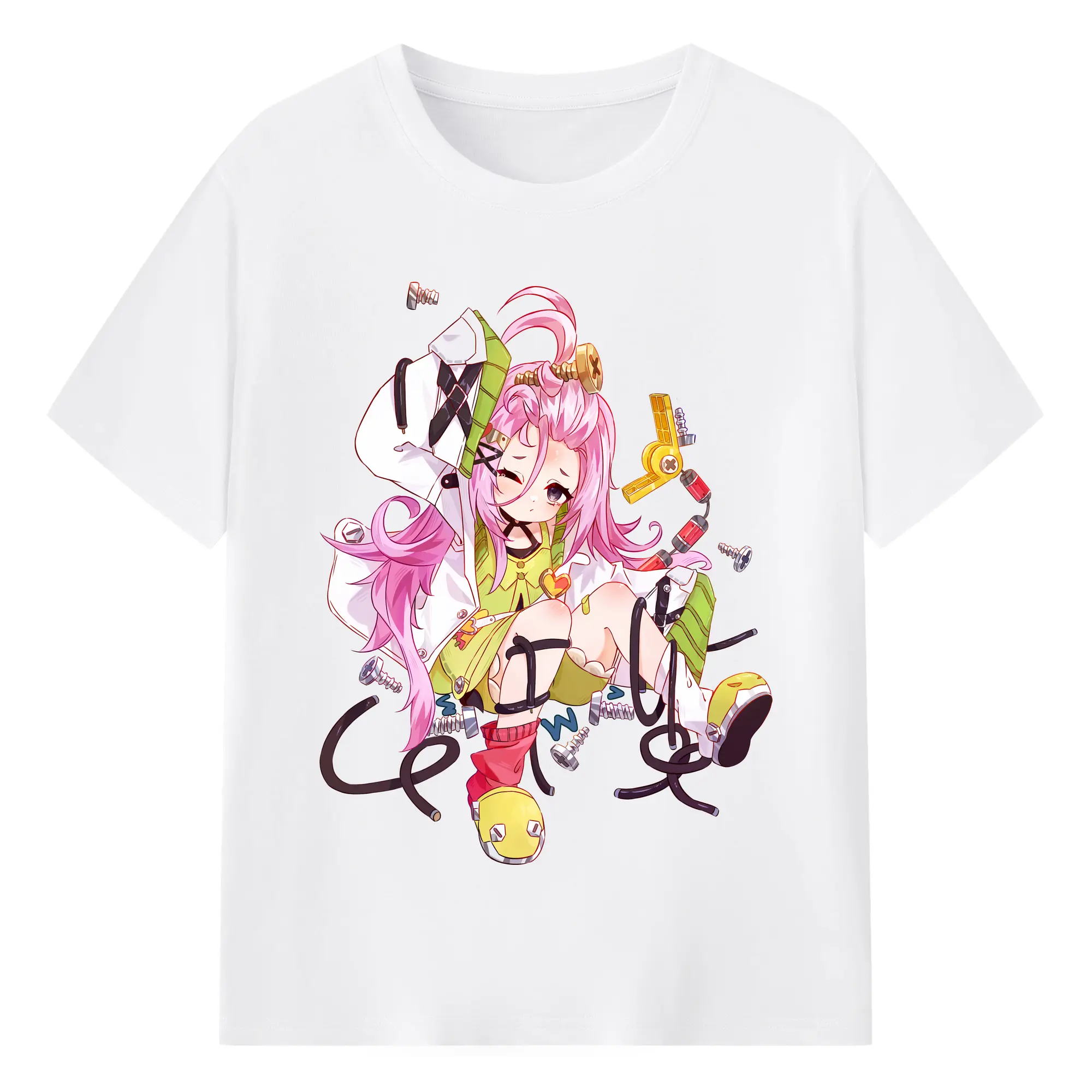 原 神 グッズ アイノ - 綿100％ 半袖Tシャツ ・ フロントプリント ・ 快適 通気性 ・ 日常使い 散歩 スポーツ用