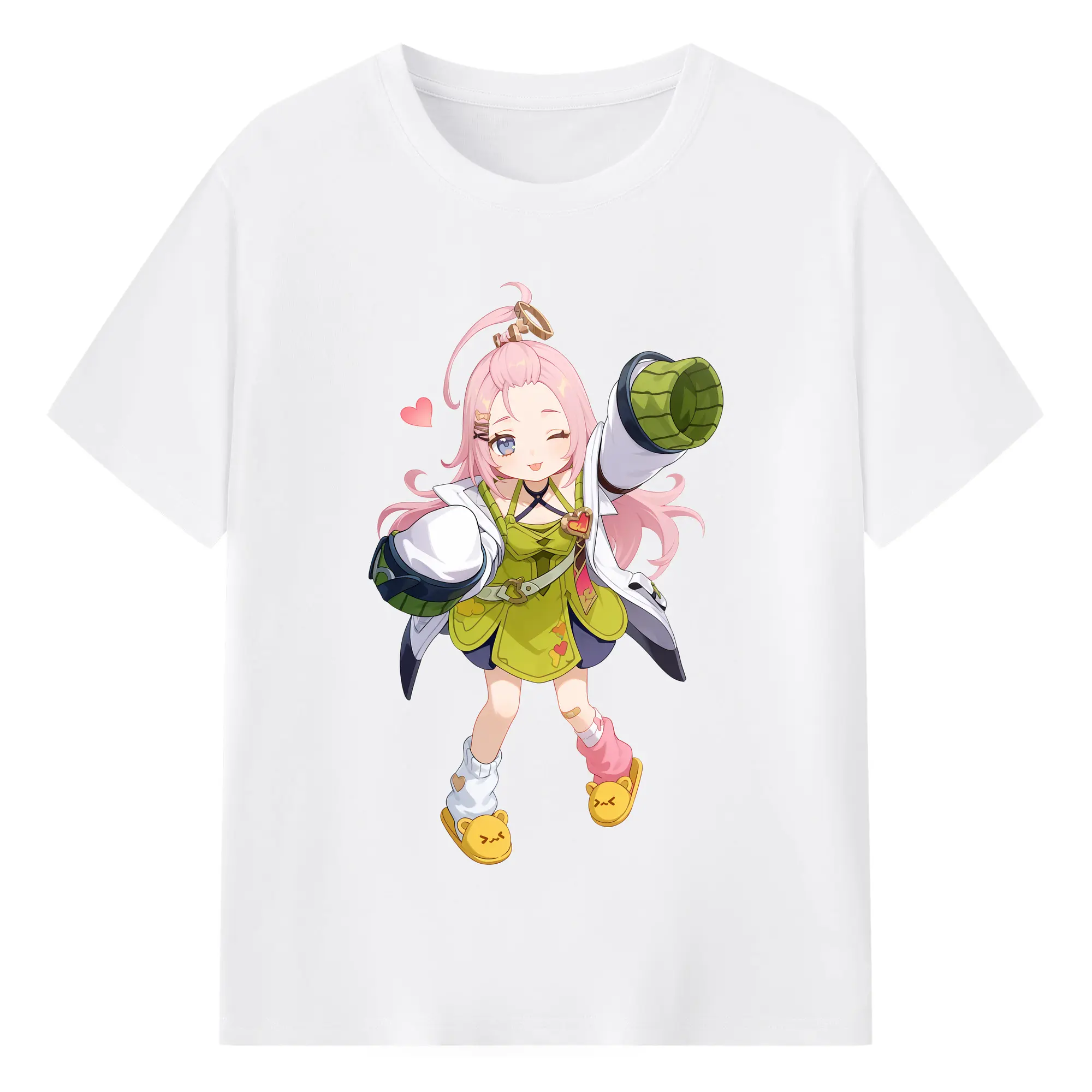 原 神 グッズ アイノ - 綿100％ 半袖Tシャツ ・ フロントプリント ・ 快適 通気性 ・ 日常使い 散歩 スポーツ用