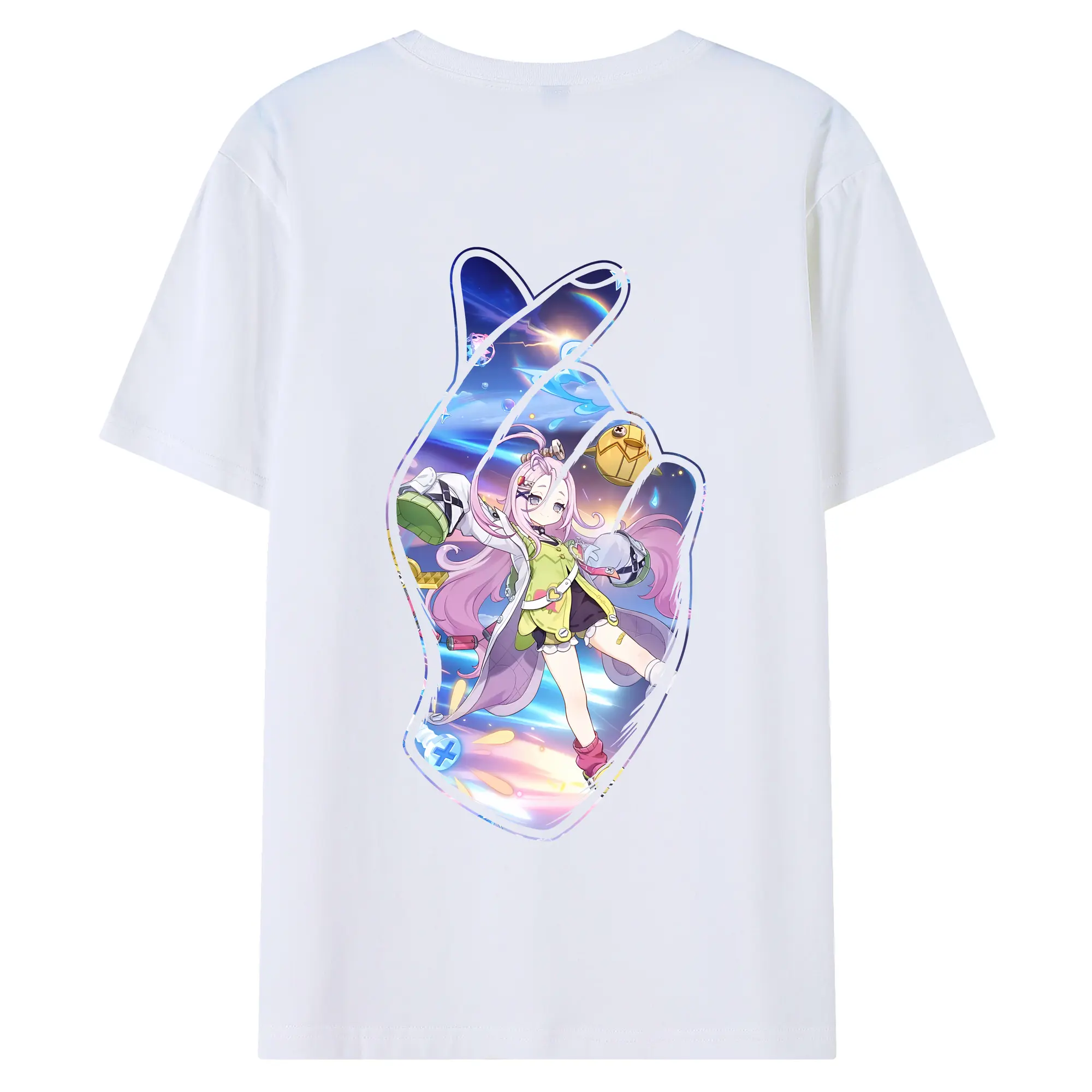 原 神 グッズ アイノ - 綿100％ 半袖Tシャツ ・ バックプリント ・ 快適 通気性 ・ 日常使い 散歩 スポーツ用