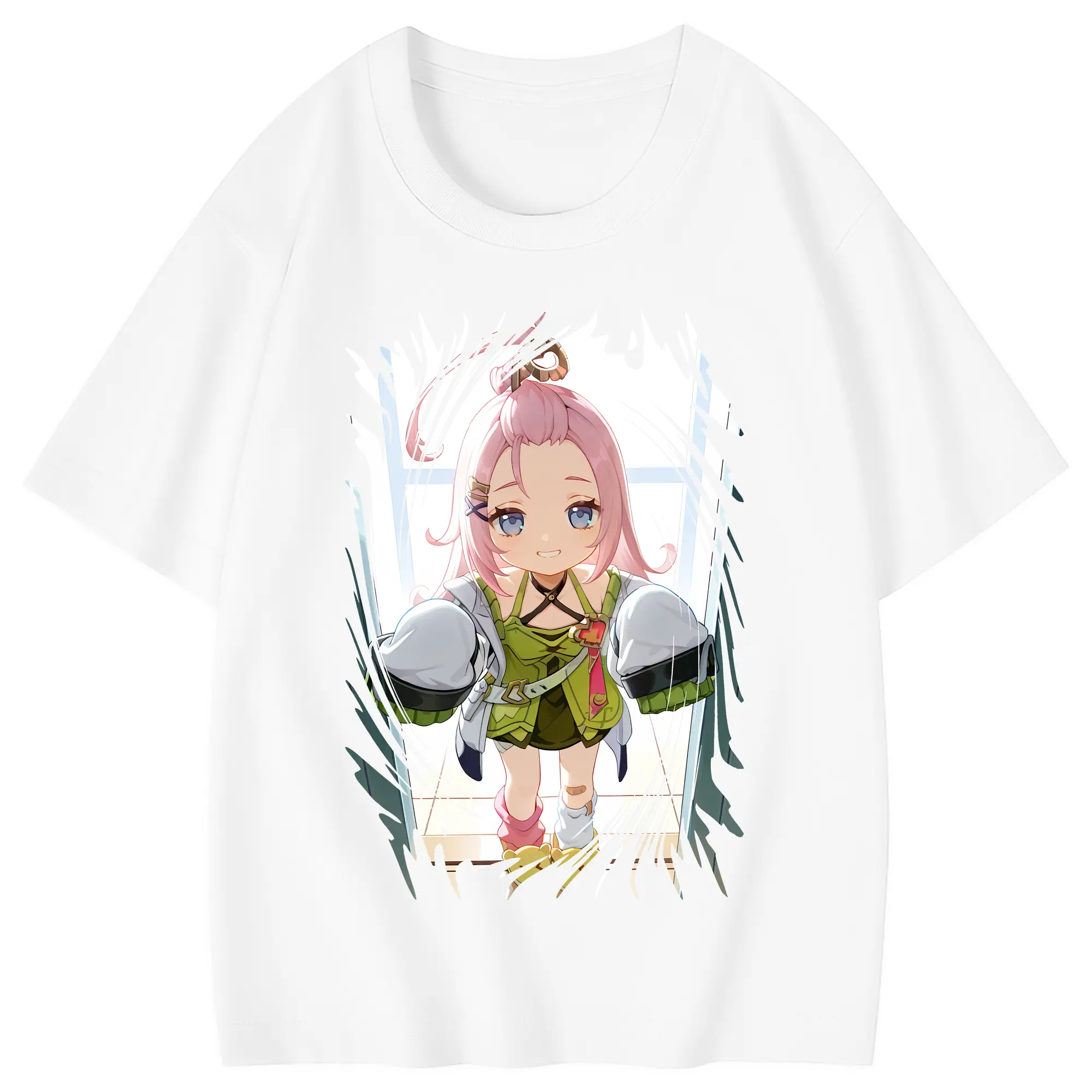 原 神 グッズ アイノ - 綿100％ キッズTシャツ ・ フロントプリント ・ 快適 通気性 ・ スポーツ カジュアル 散歩用