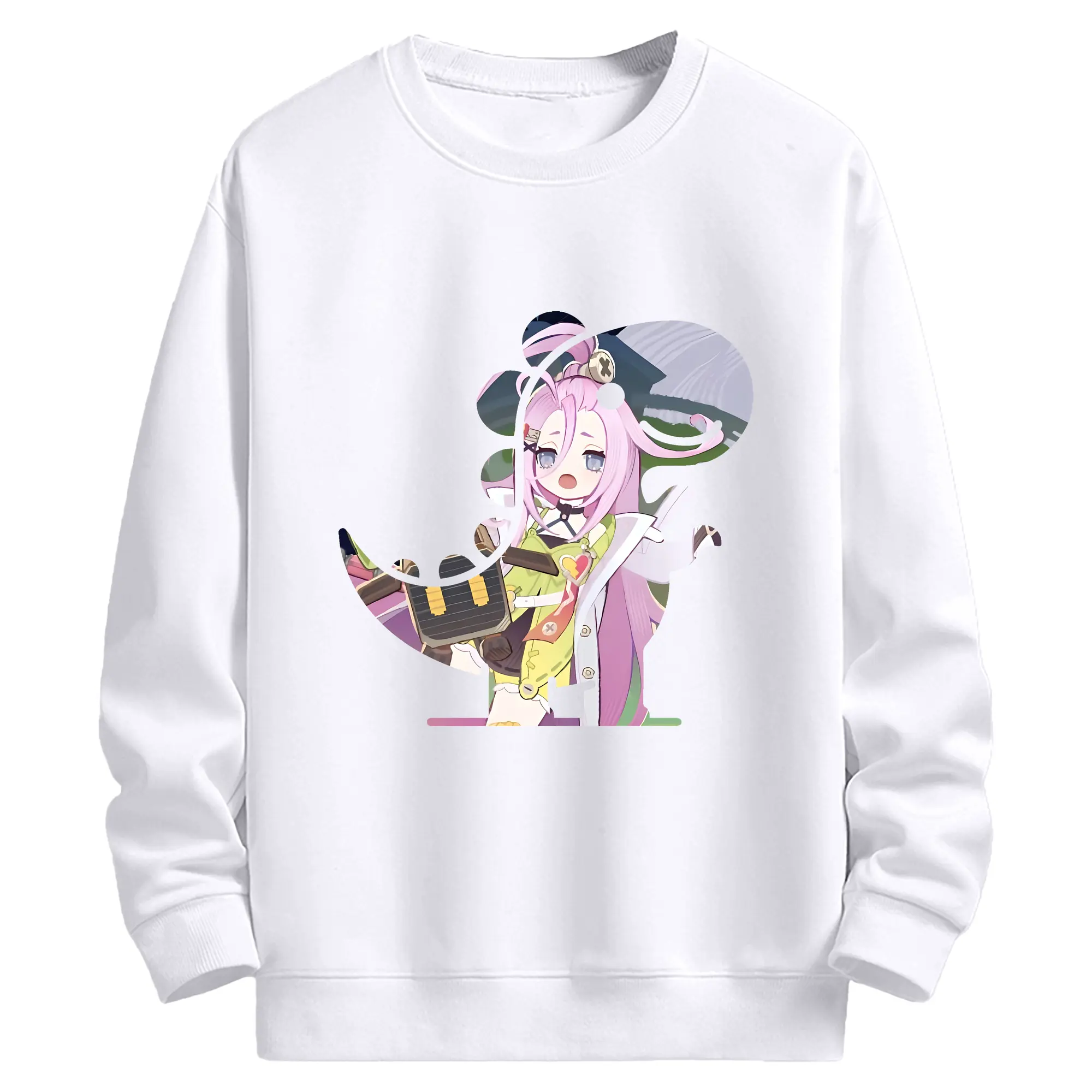 原 神 グッズ アイノ - 高品質 クルーネック スウェット ・ コットン59％ ポリエステル41％ ・ ユニセックス 長袖 トレーナー ・ カジュアル デイリー スポーツ 散歩用