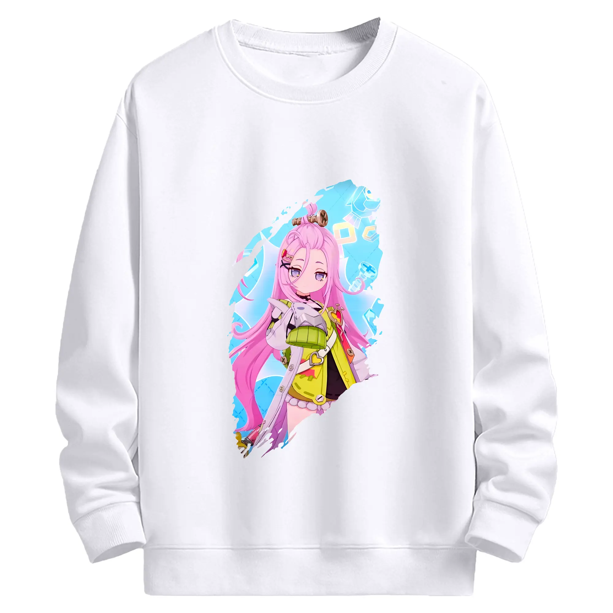 原 神 グッズ アイノ - 高品質 クルーネック スウェット ・ コットン59％ ポリエステル41％ ・ ユニセックス 長袖 トレーナー ・ カジュアル デイリー スポーツ 散歩用