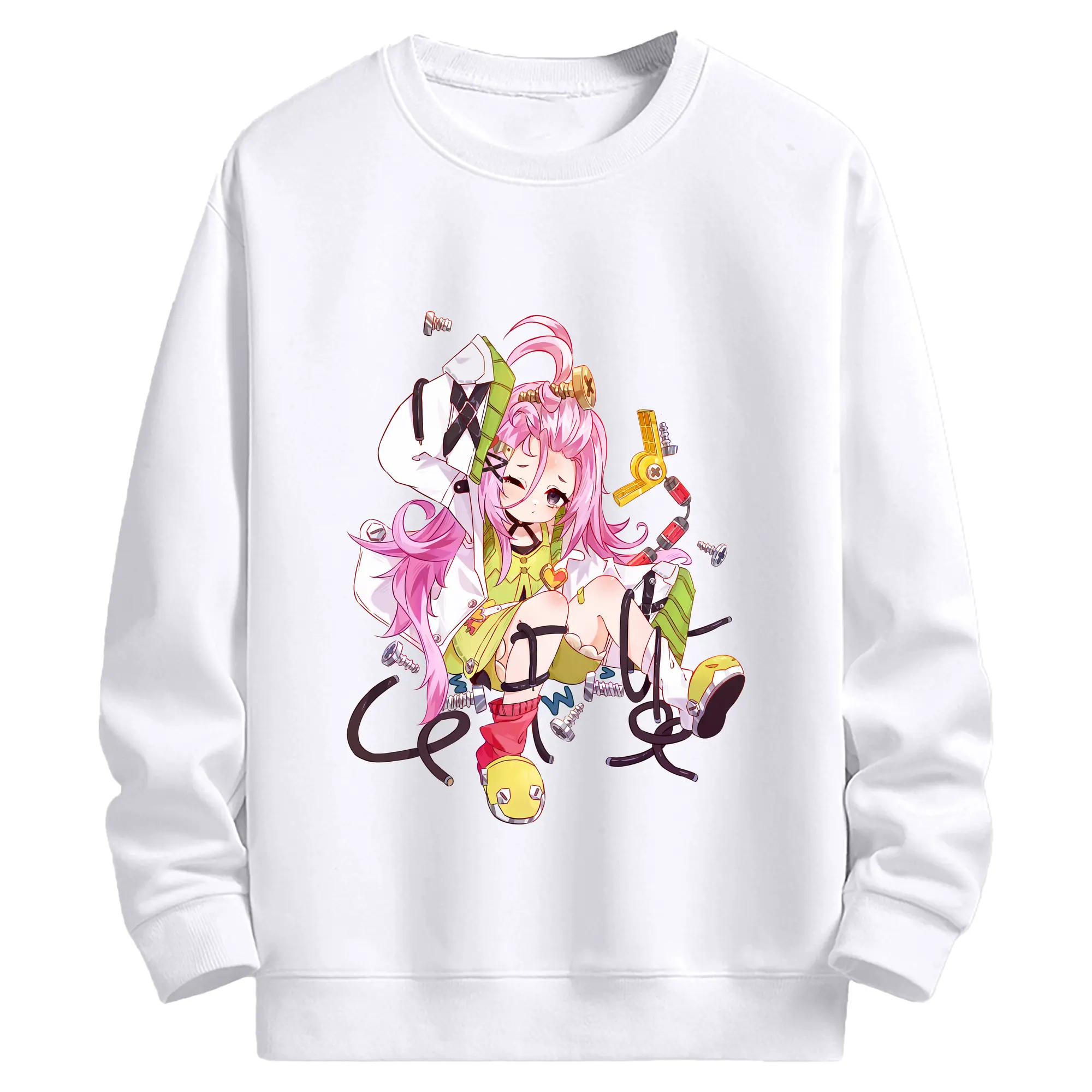 原 神 グッズ アイノ - 高品質 クルーネック スウェット ・ コットン59％ ポリエステル41％ ・ ユニセックス 長袖 トレーナー ・ カジュアル デイリー スポーツ 散歩用