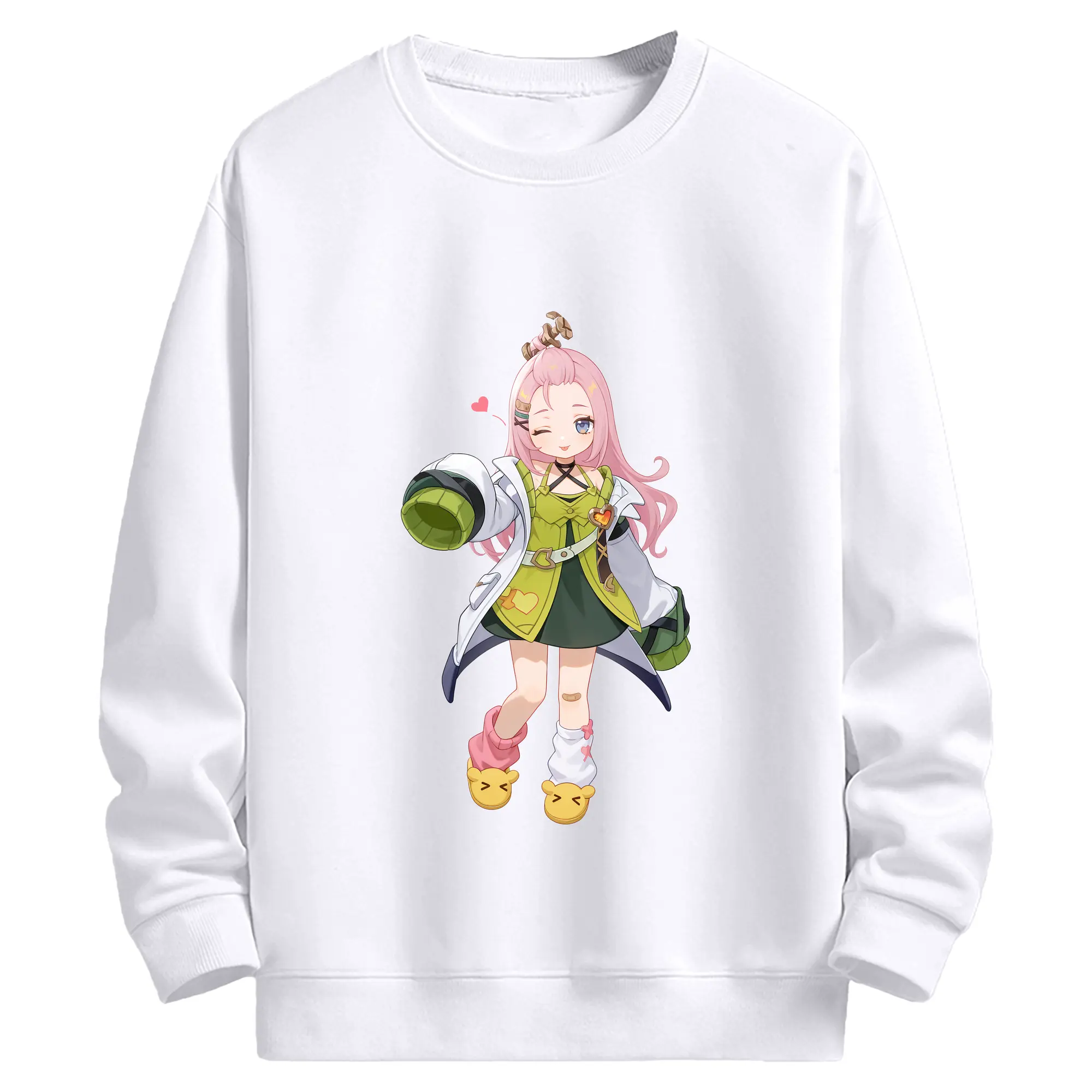 原 神 グッズ アイノ - 高品質 クルーネック スウェット ・ コットン59％ ポリエステル41％ ・ ユニセックス 長袖 トレーナー ・ カジュアル デイリー スポーツ 散歩用