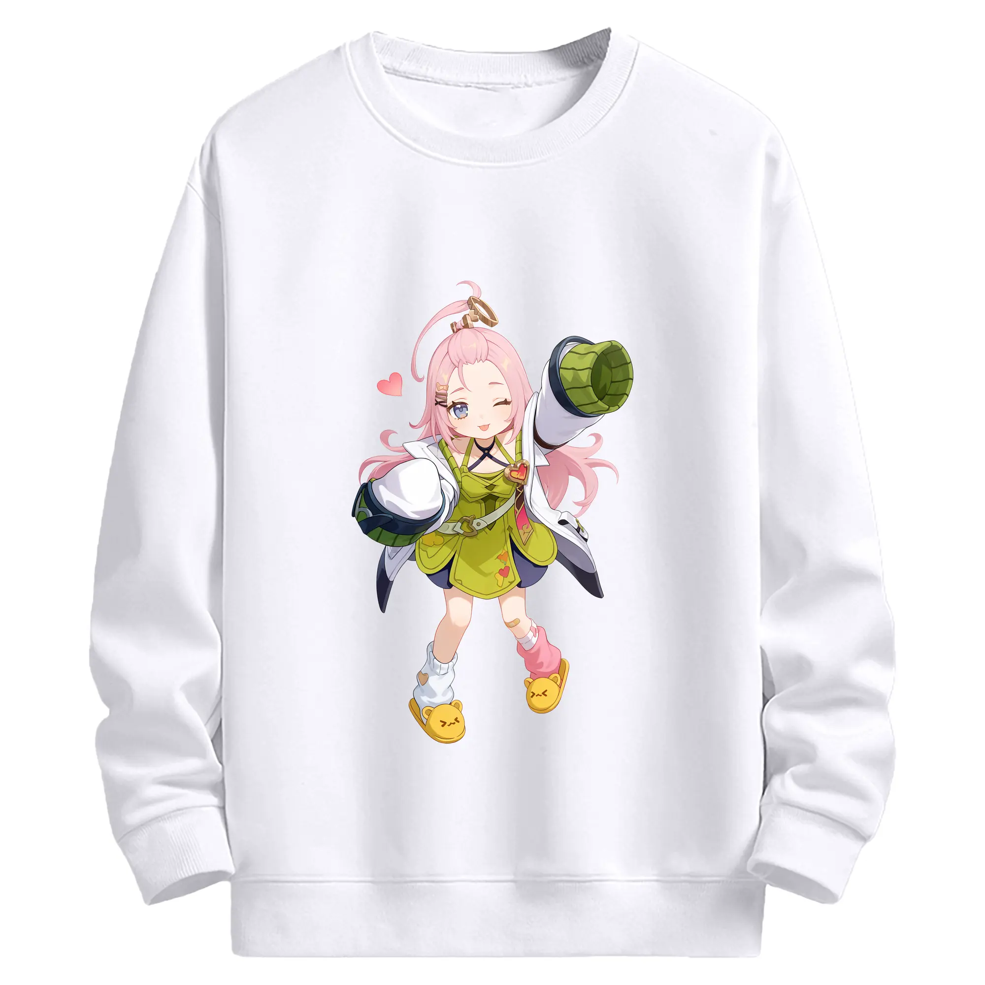 原 神 グッズ アイノ - 高品質 クルーネック スウェット ・ コットン59％ ポリエステル41％ ・ ユニセックス 長袖 トレーナー ・ カジュアル デイリー スポーツ 散歩用