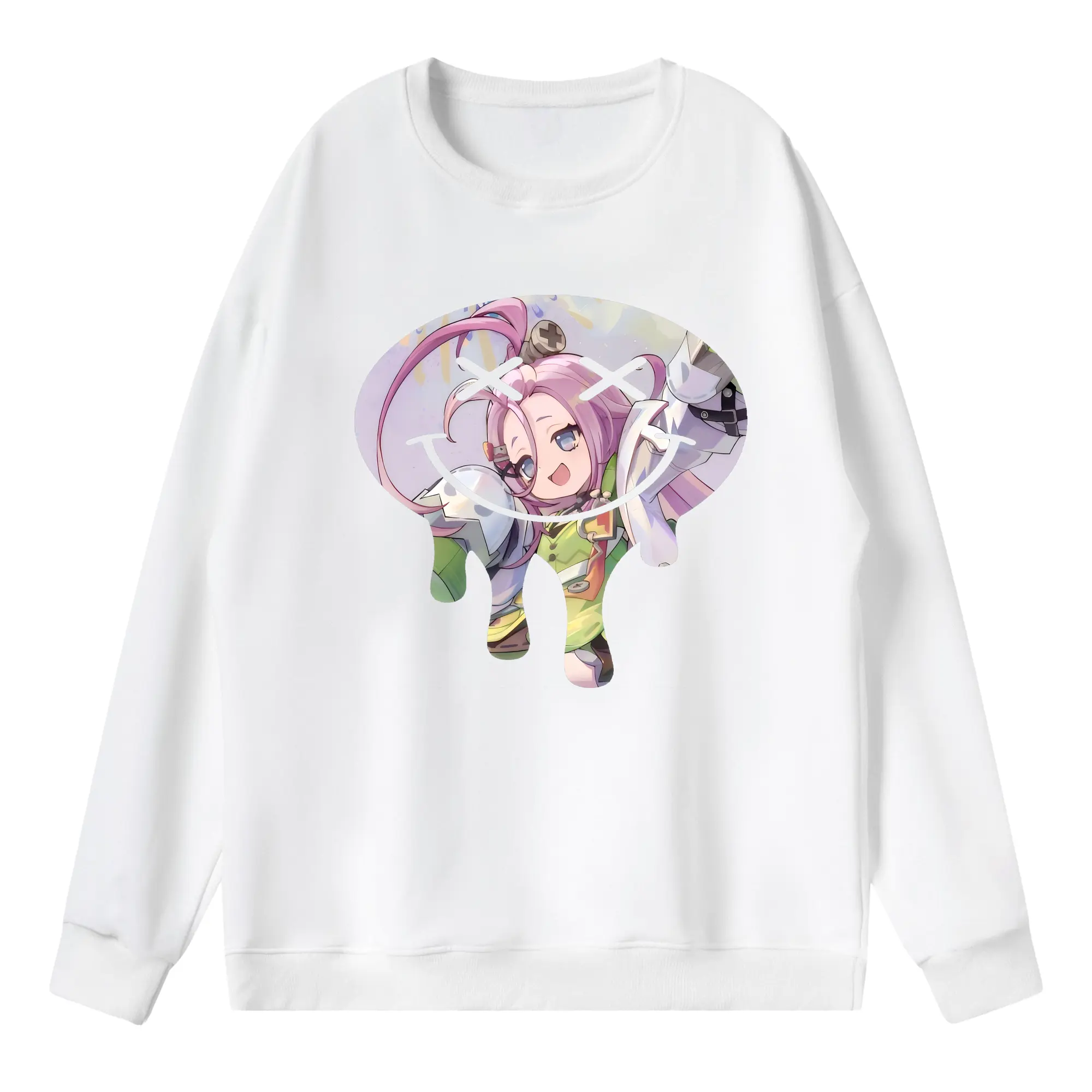 原 神 グッズ アイノ - 薄手 クルーネック スウェット 裏毛260g · ポリエステル 春秋向け カジュアル 男女兼用 · トレーナー デイリー スポーツ 散歩に最適