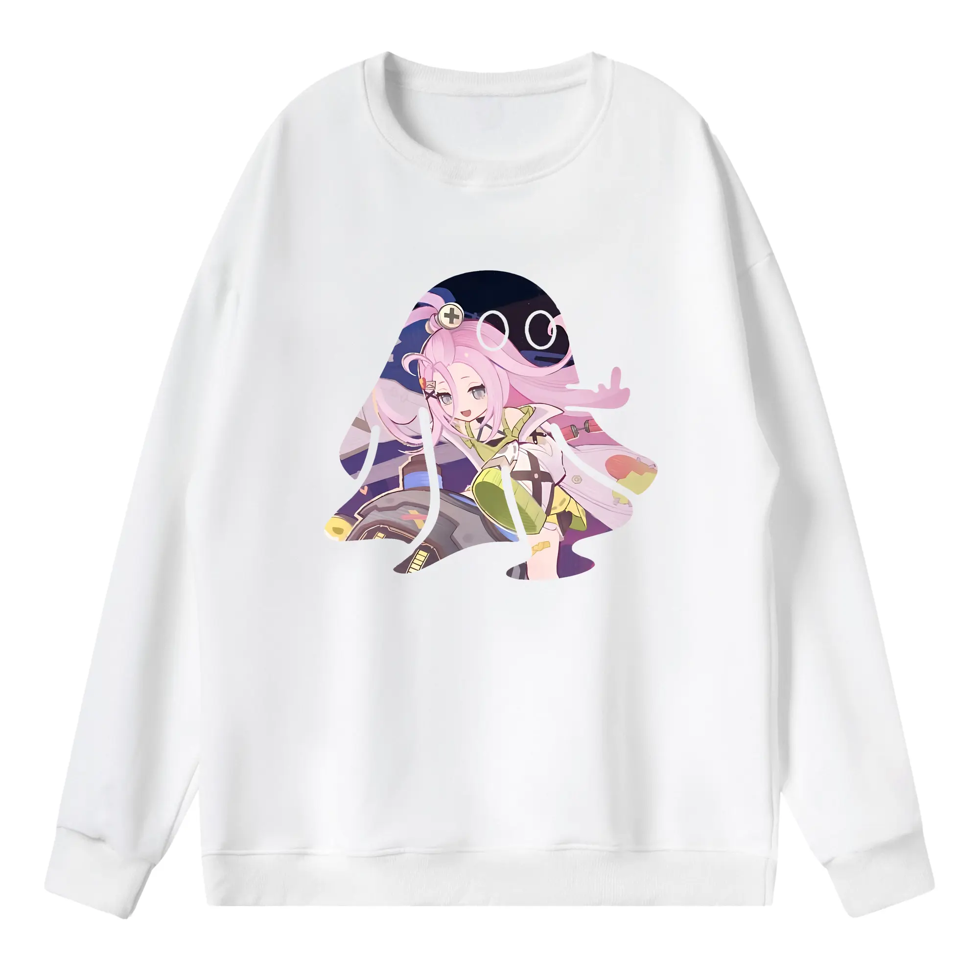 原 神 グッズ アイノ - 薄手 クルーネック スウェット 裏毛260g · ポリエステル 春秋向け カジュアル 男女兼用 · トレーナー デイリー スポーツ 散歩に最適