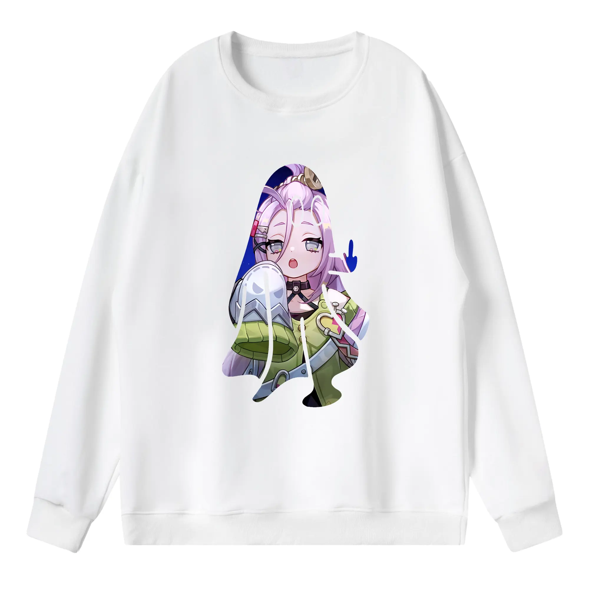 原 神 グッズ アイノ - 薄手 クルーネック スウェット 裏毛260g · ポリエステル 春秋向け カジュアル 男女兼用 · トレーナー デイリー スポーツ 散歩に最適