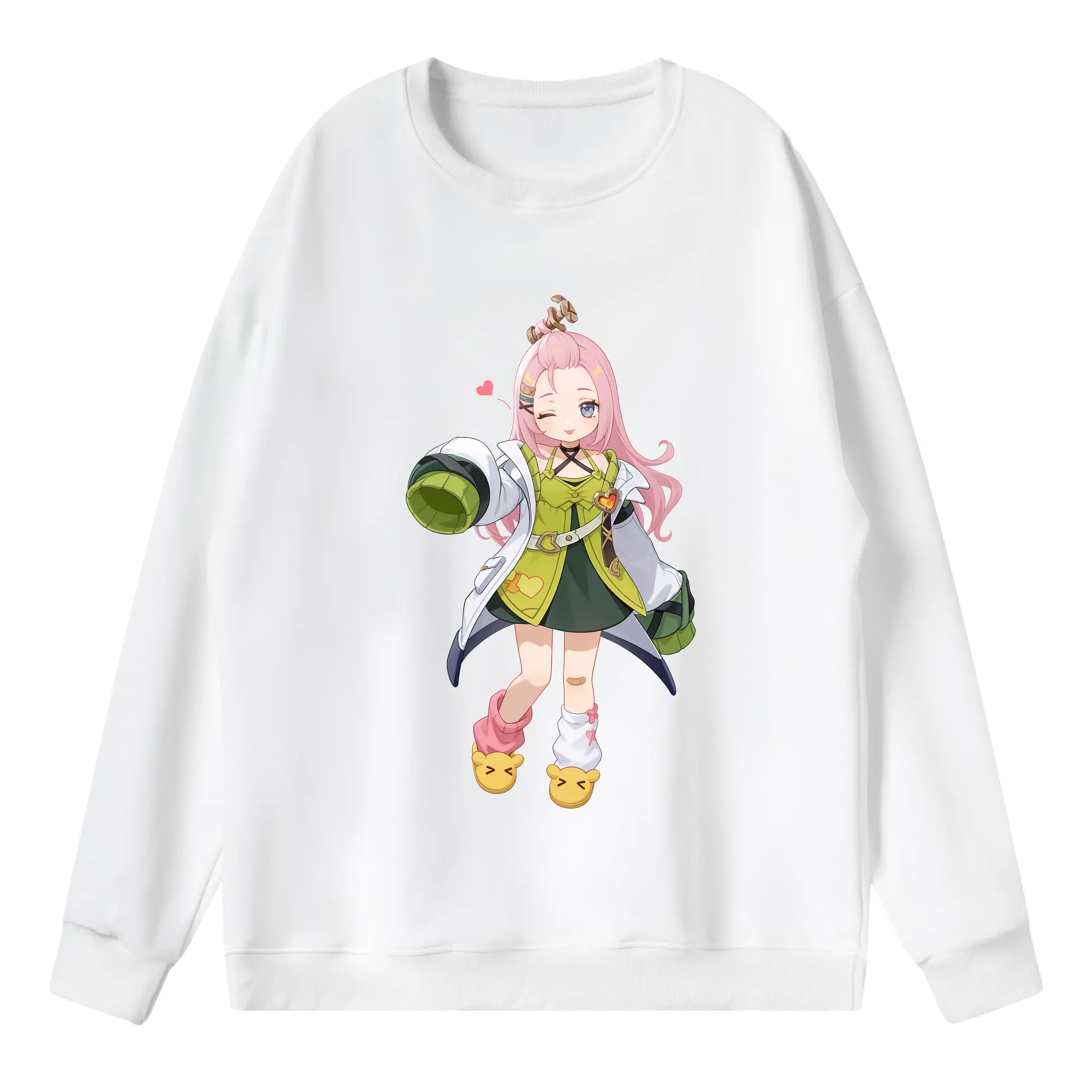 原 神 グッズ アイノ - 薄手 クルーネック スウェット 裏毛260g · ポリエステル 春秋向け カジュアル 男女兼用 · トレーナー デイリー スポーツ 散歩に最適