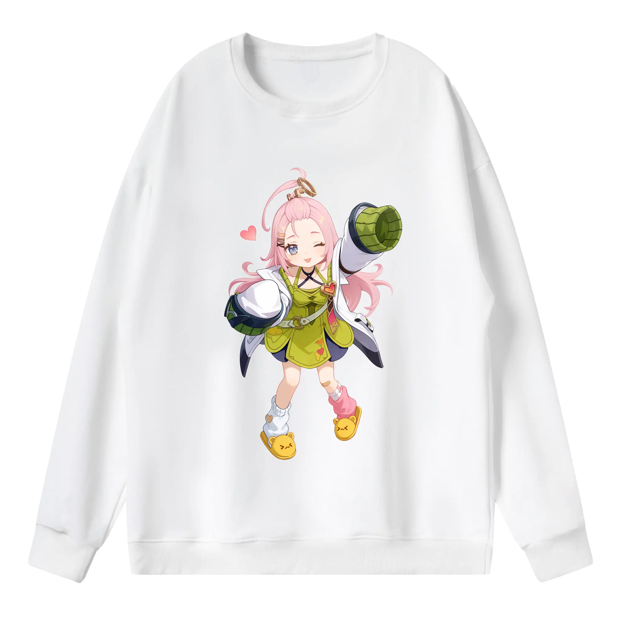 原 神 グッズ アイノ - 薄手 クルーネック スウェット 裏毛260g · ポリエステル 春秋向け カジュアル 男女兼用 · トレーナー デイリー スポーツ 散歩に最適