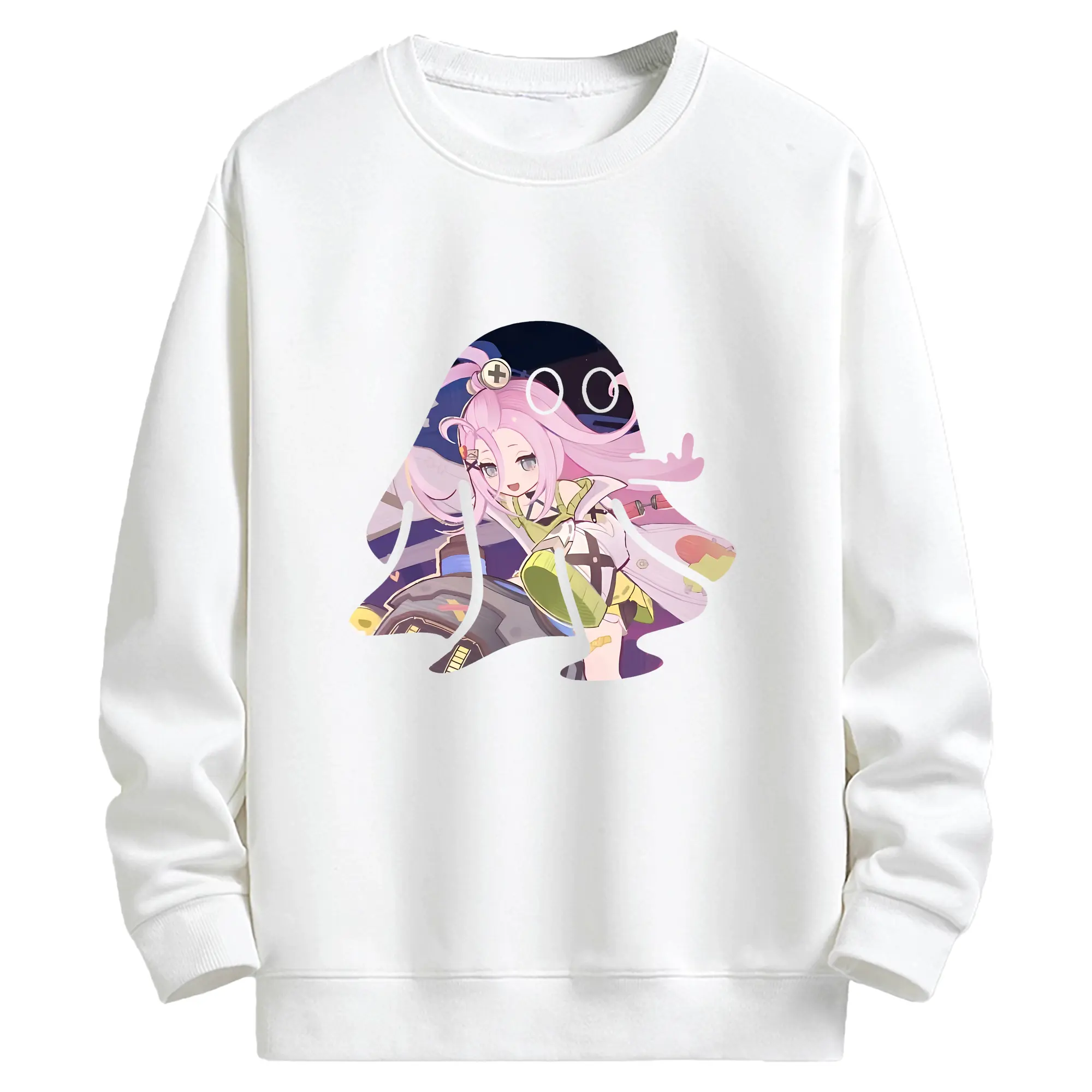 原 神 グッズ アイノ - キッズ クルーネックスウェットシャツ ・ フロントプリント ・ 綿80％ ポリエステル20％ ・ 快適 通学 スポーツ 日常使い お散歩用