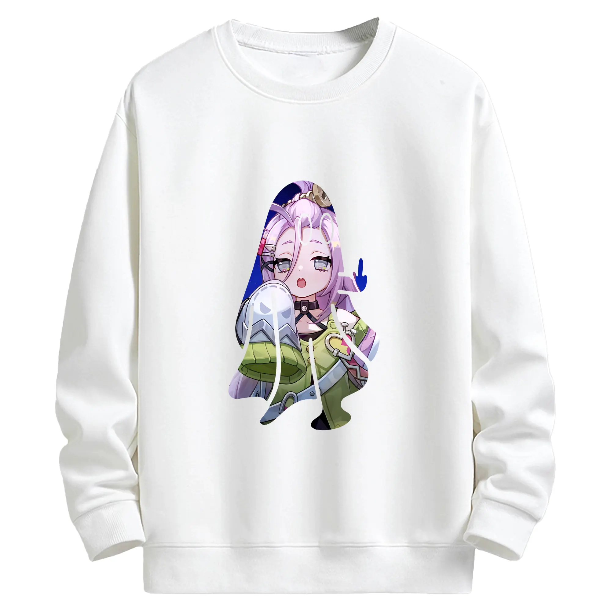 原 神 グッズ アイノ - キッズ クルーネックスウェットシャツ ・ フロントプリント ・ 綿80％ ポリエステル20％ ・ 快適 通学 スポーツ 日常使い お散歩用