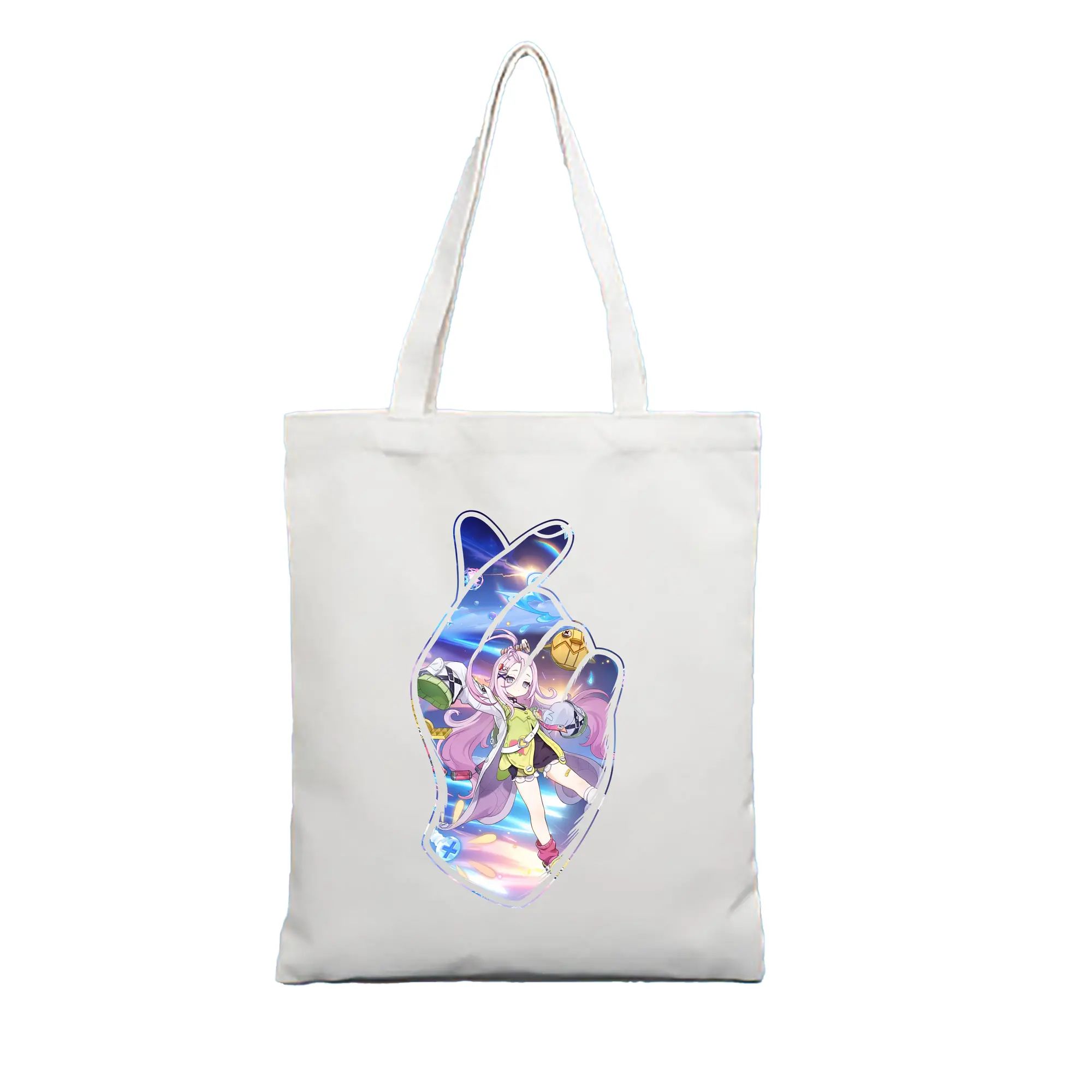 原 神 グッズ アイノ - 縦型キャンバス手提げバッグ（トートバッグ） ・ キャンバス素材 ・ ショッピング用 ・ 軽量 丈夫 お手入れ簡単