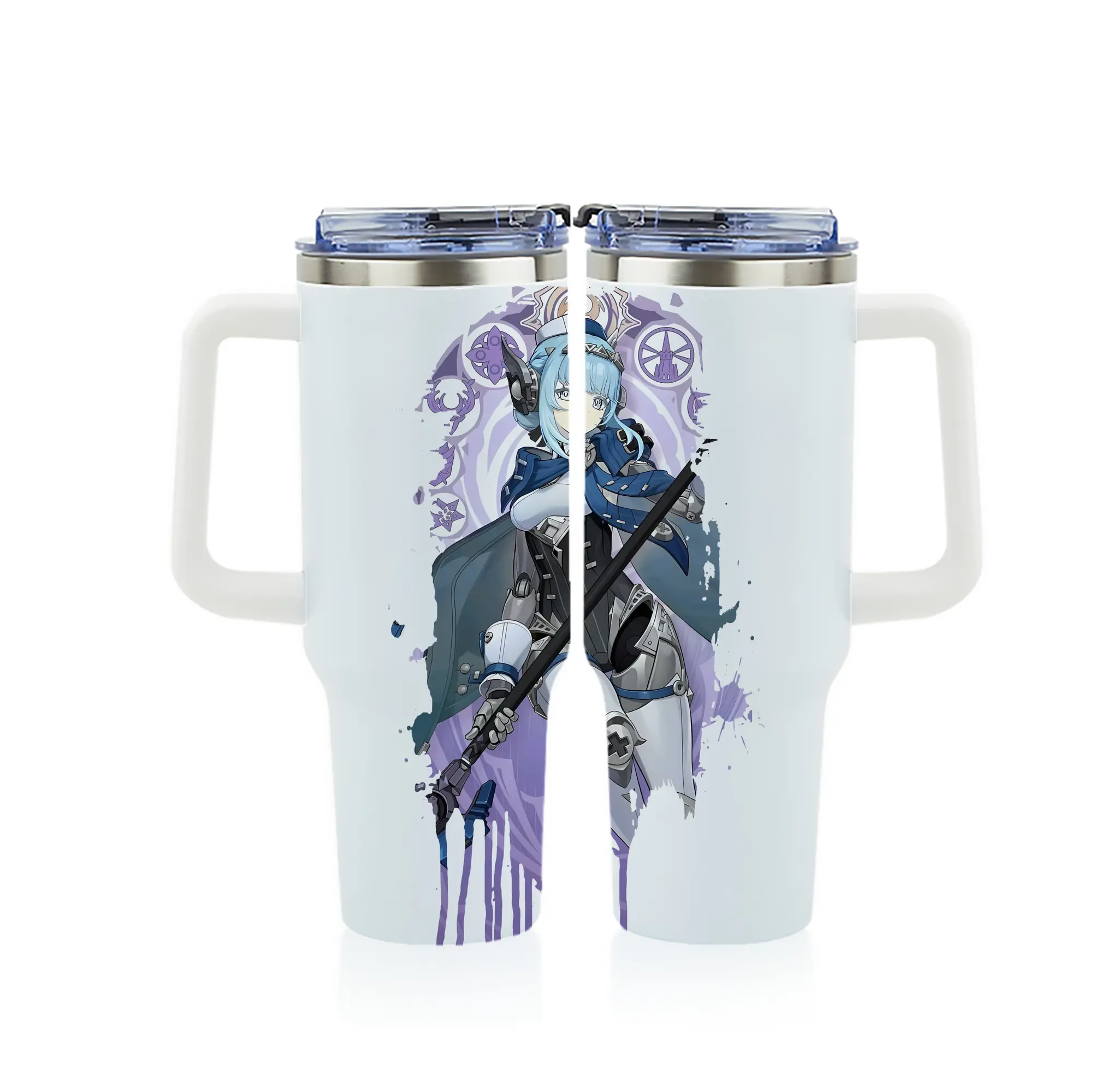 原 神 グッズ イネファ - 1200mL フルプリント車用タンブラー ・ 304ステンレス 内側 ・ 201ステンレス 外側 ・ 保温 保冷 ・ 通勤 ドライブ アウトドア用