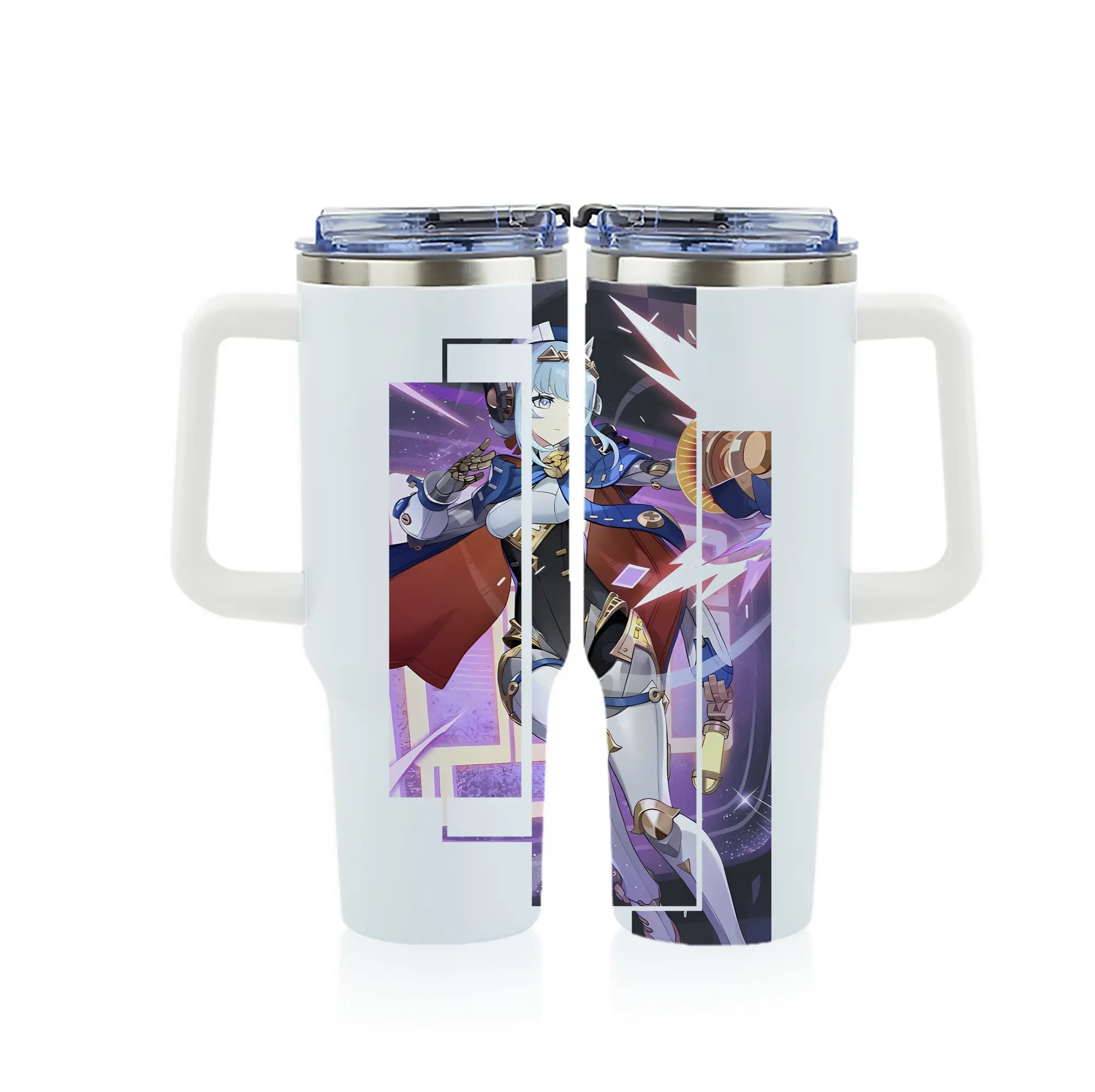 原 神 グッズ イネファ - 1200mL フルプリント車用タンブラー ・ 304ステンレス 内側 ・ 201ステンレス 外側 ・ 保温 保冷 ・ 通勤 ドライブ アウトドア用