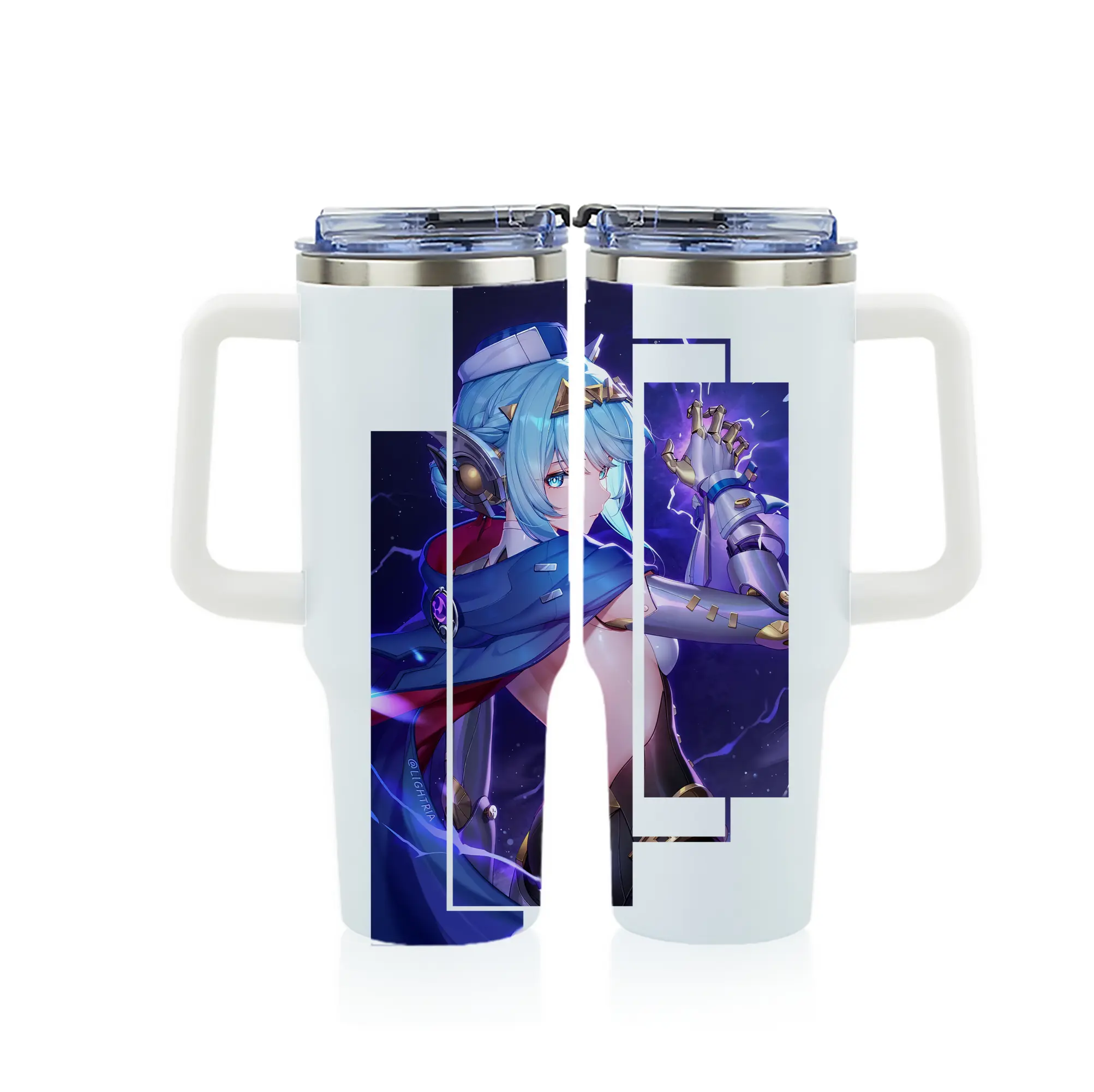 原 神 グッズ イネファ - 1200mL フルプリント車用タンブラー ・ 304ステンレス 内側 ・ 201ステンレス 外側 ・ 保温 保冷 ・ 通勤 ドライブ アウトドア用