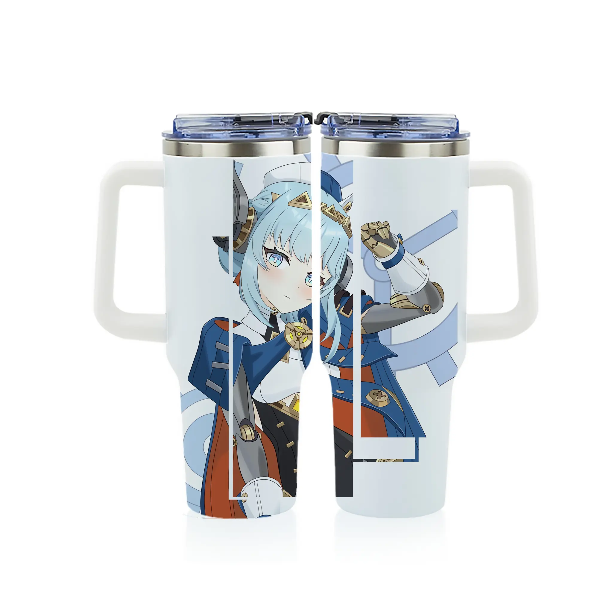 原 神 グッズ イネファ - 1200mL フルプリント車用タンブラー ・ 304ステンレス 内側 ・ 201ステンレス 外側 ・ 保温 保冷 ・ 通勤 ドライブ アウトドア用