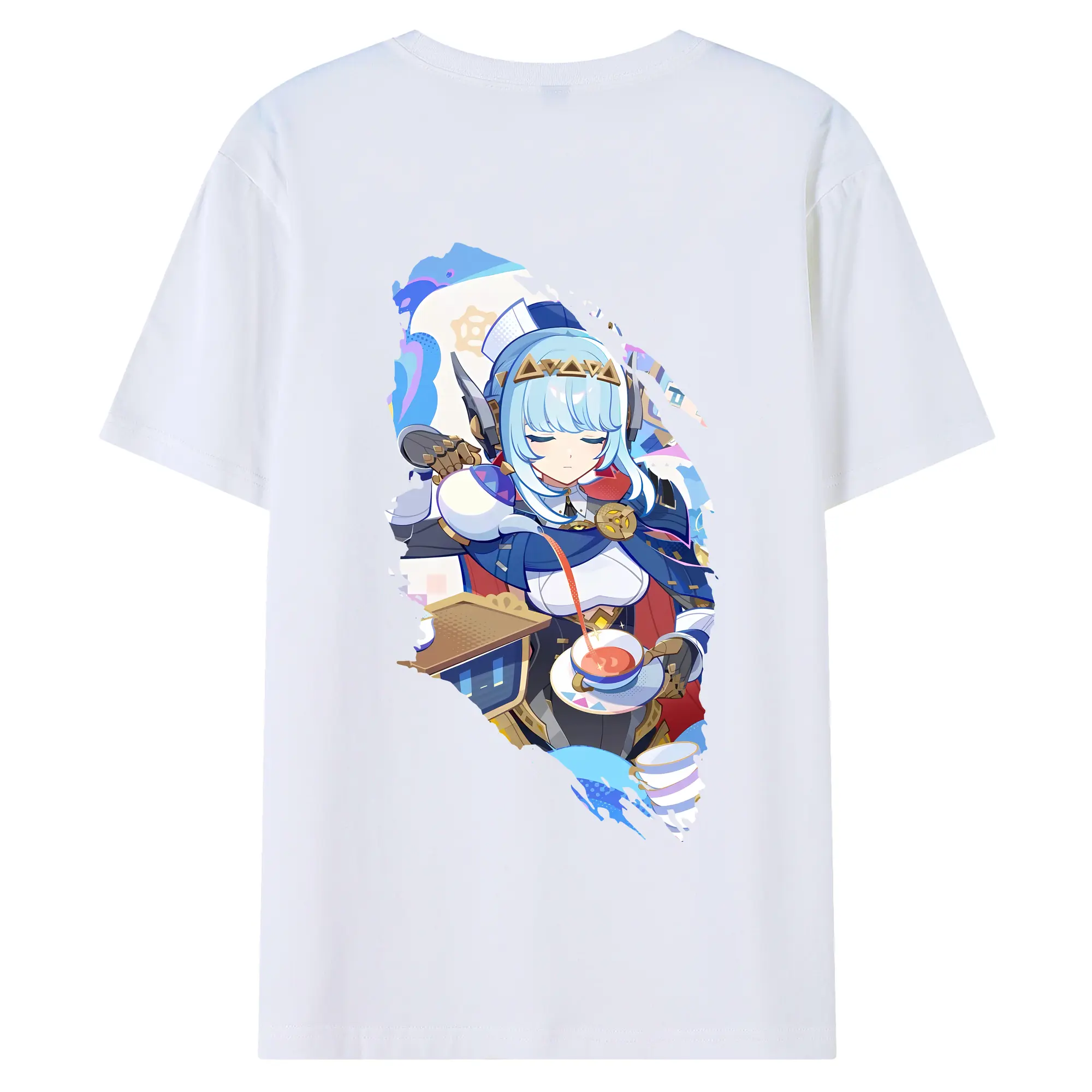 原 神 グッズ イネファ - 綿100％ 半袖Tシャツ ・ バックプリント ・ 快適 通気性 ・ 日常使い 散歩 スポーツ用