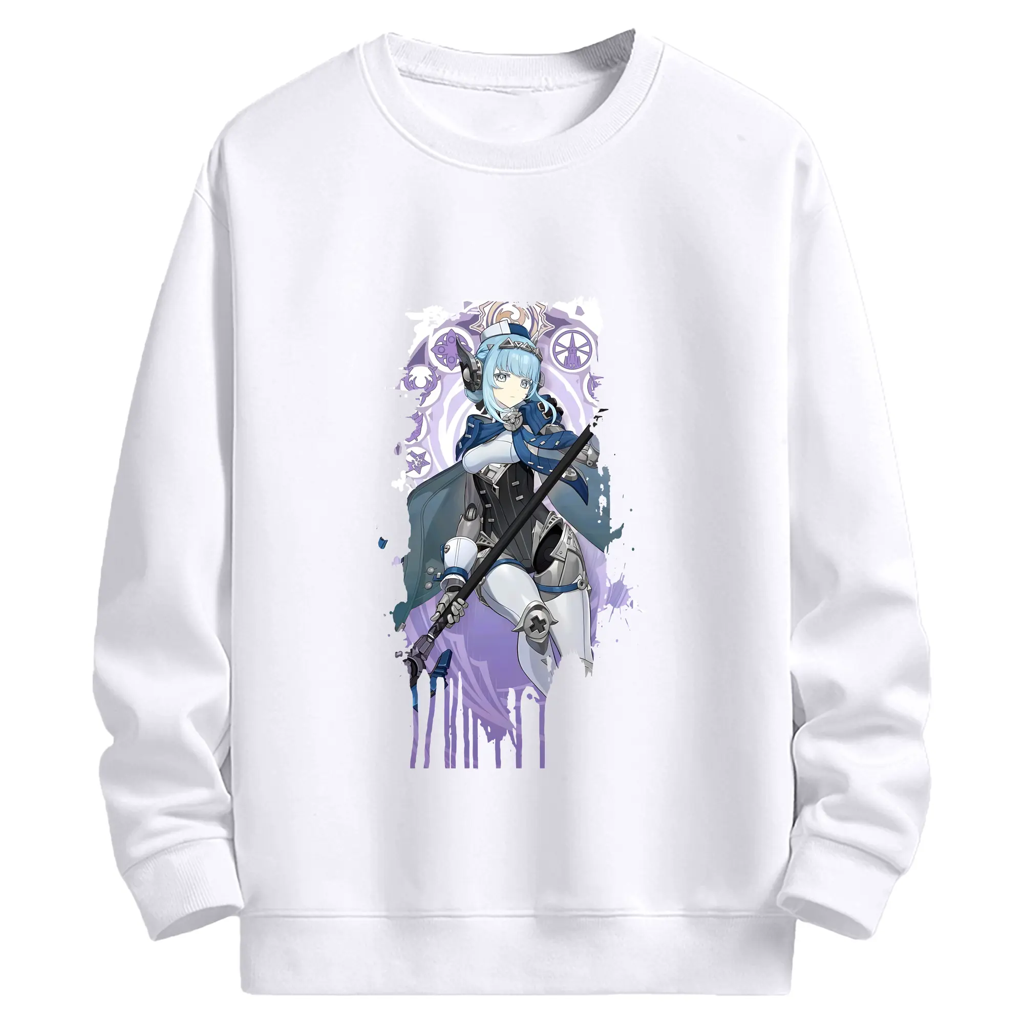 原 神 グッズ イネファ - 高品質 クルーネック スウェット ・ コットン59％ ポリエステル41％ ・ ユニセックス 長袖 トレーナー ・ カジュアル デイリー スポーツ 散歩用