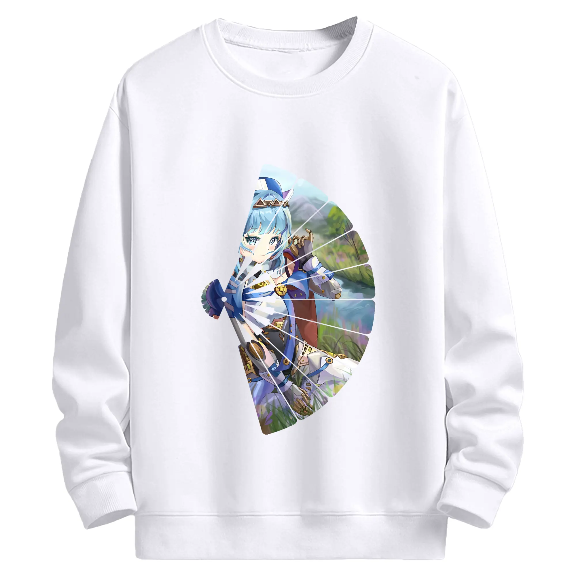 原 神 グッズ イネファ - 高品質 クルーネック スウェット ・ コットン59％ ポリエステル41％ ・ ユニセックス 長袖 トレーナー ・ カジュアル デイリー スポーツ 散歩用