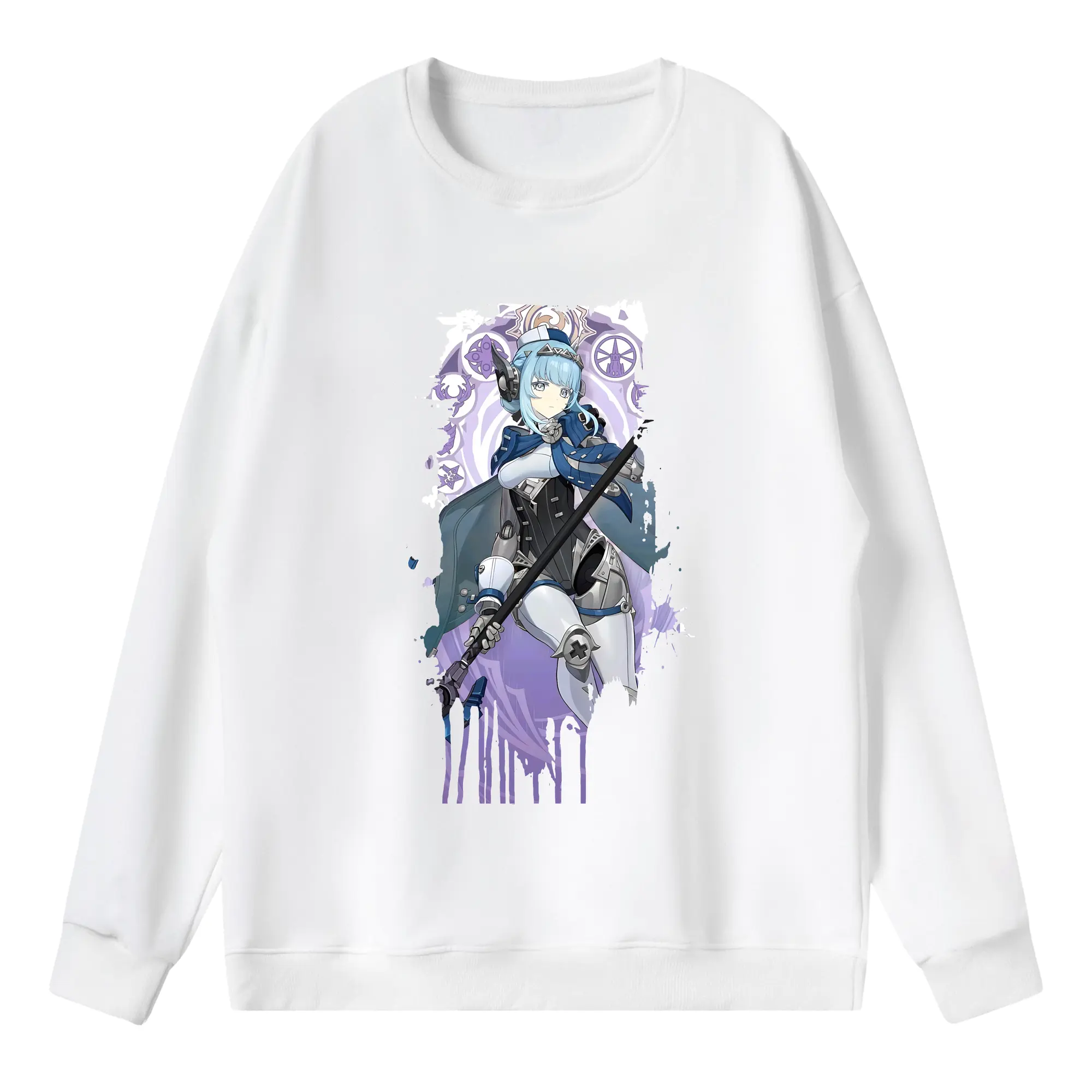 原 神 グッズ イネファ - 薄手 クルーネック スウェット 裏毛260g · ポリエステル 春秋向け カジュアル 男女兼用 · トレーナー デイリー スポーツ 散歩に最適