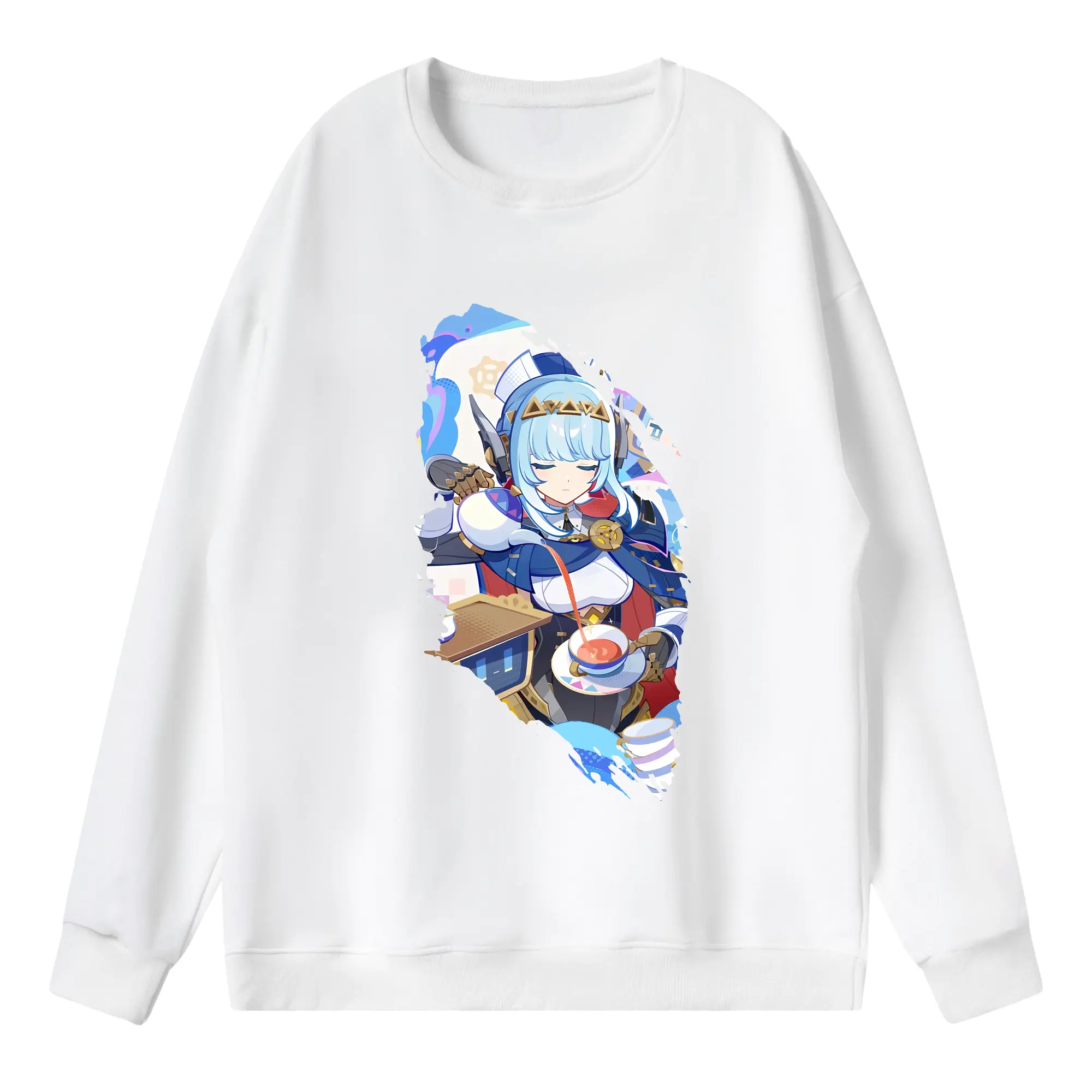 原 神 グッズ イネファ - 薄手 クルーネック スウェット 裏毛260g · ポリエステル 春秋向け カジュアル 男女兼用 · トレーナー デイリー スポーツ 散歩に最適