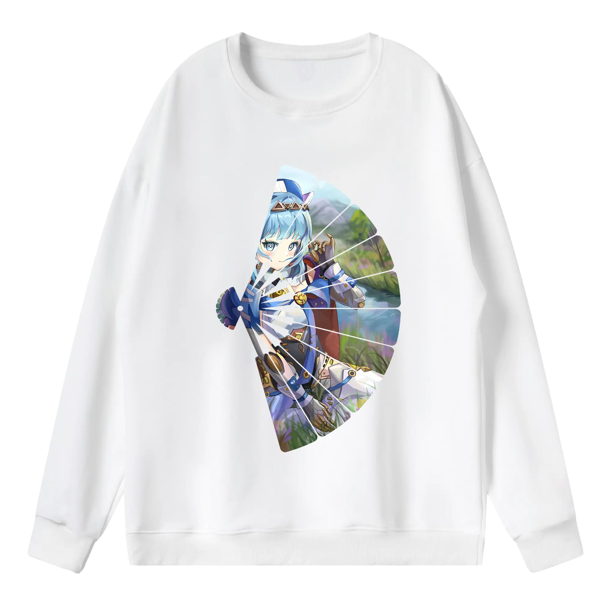 原 神 グッズ イネファ - 薄手 クルーネック スウェット 裏毛260g · ポリエステル 春秋向け カジュアル 男女兼用 · トレーナー デイリー スポーツ 散歩に最適