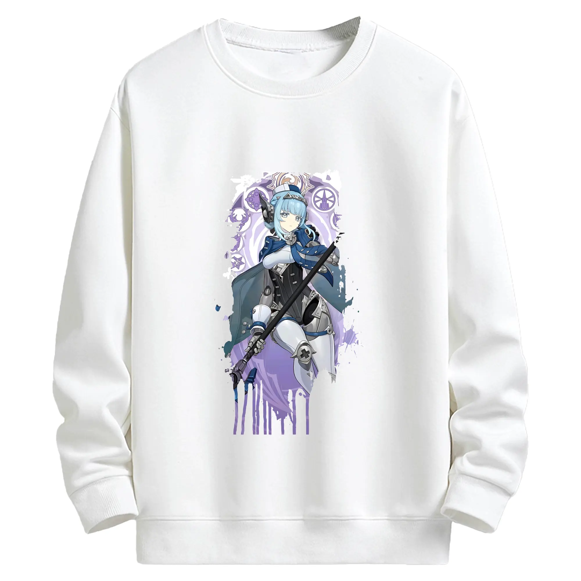 原 神 グッズ イネファ - キッズ クルーネックスウェットシャツ ・ フロントプリント ・ 綿80％ ポリエステル20％ ・ 快適 通学 スポーツ 日常使い お散歩用