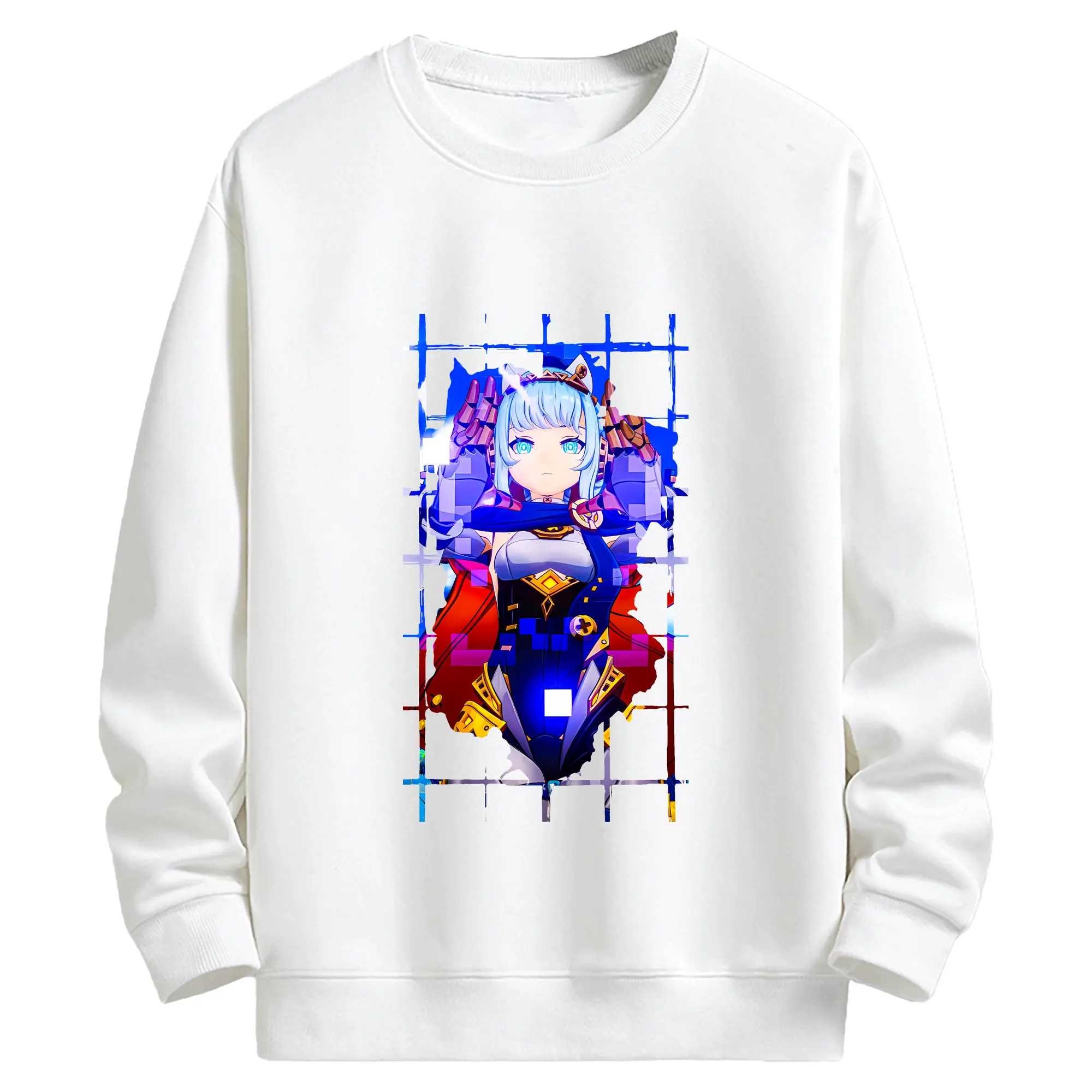 原 神 グッズ イネファ - キッズ クルーネックスウェットシャツ ・ フロントプリント ・ 綿80％ ポリエステル20％ ・ 快適 通学 スポーツ 日常使い お散歩用