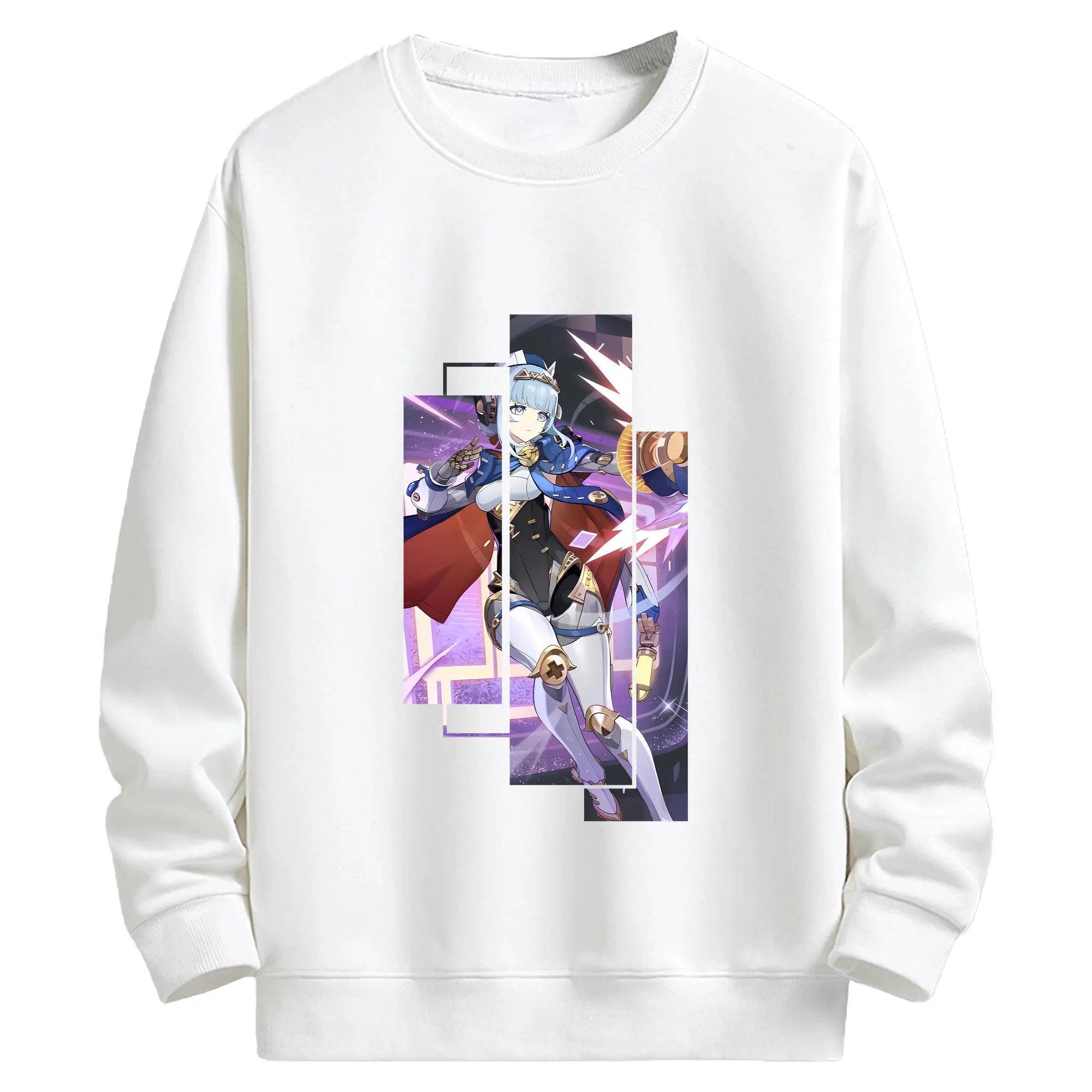 原 神 グッズ イネファ - キッズ クルーネックスウェットシャツ ・ フロントプリント ・ 綿80％ ポリエステル20％ ・ 快適 通学 スポーツ 日常使い お散歩用