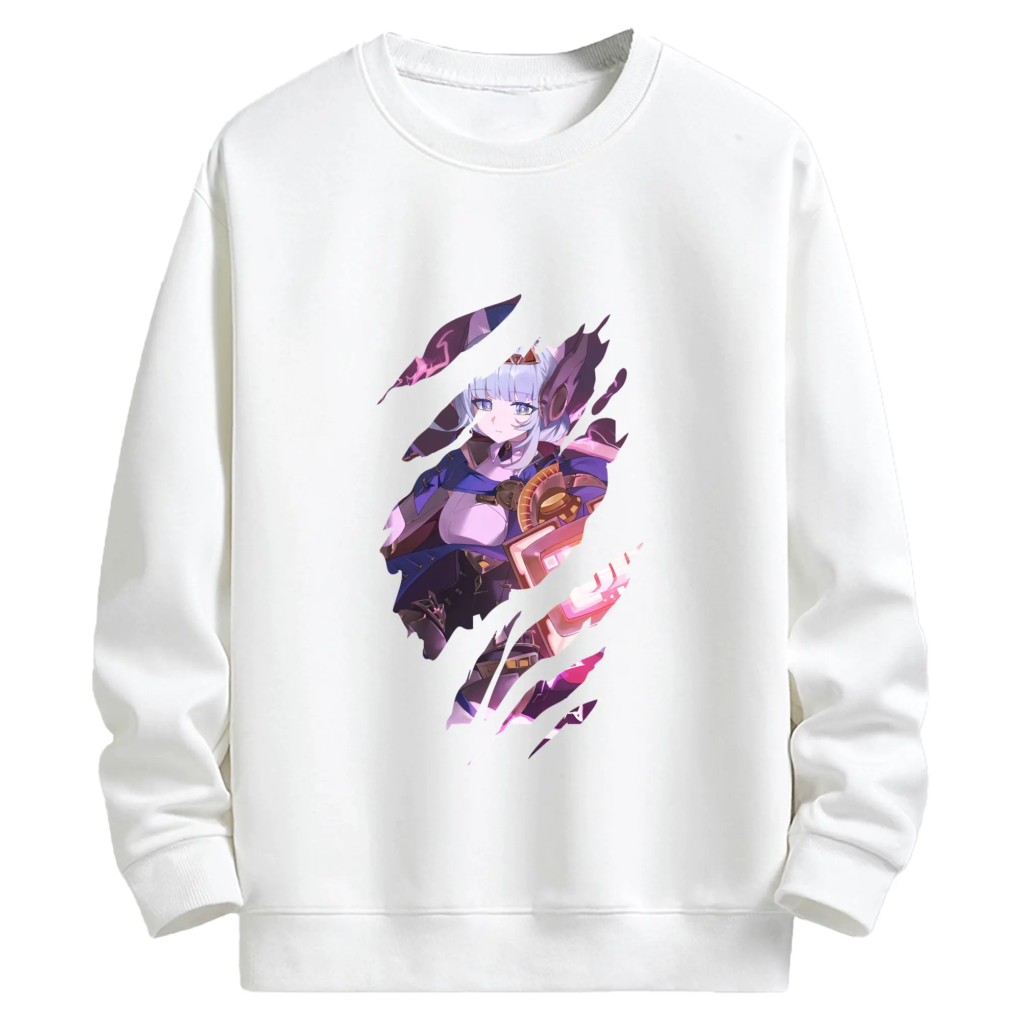 原 神 グッズ イネファ - キッズ クルーネックスウェットシャツ ・ フロントプリント ・ 綿80％ ポリエステル20％ ・ 快適 通学 スポーツ 日常使い お散歩用