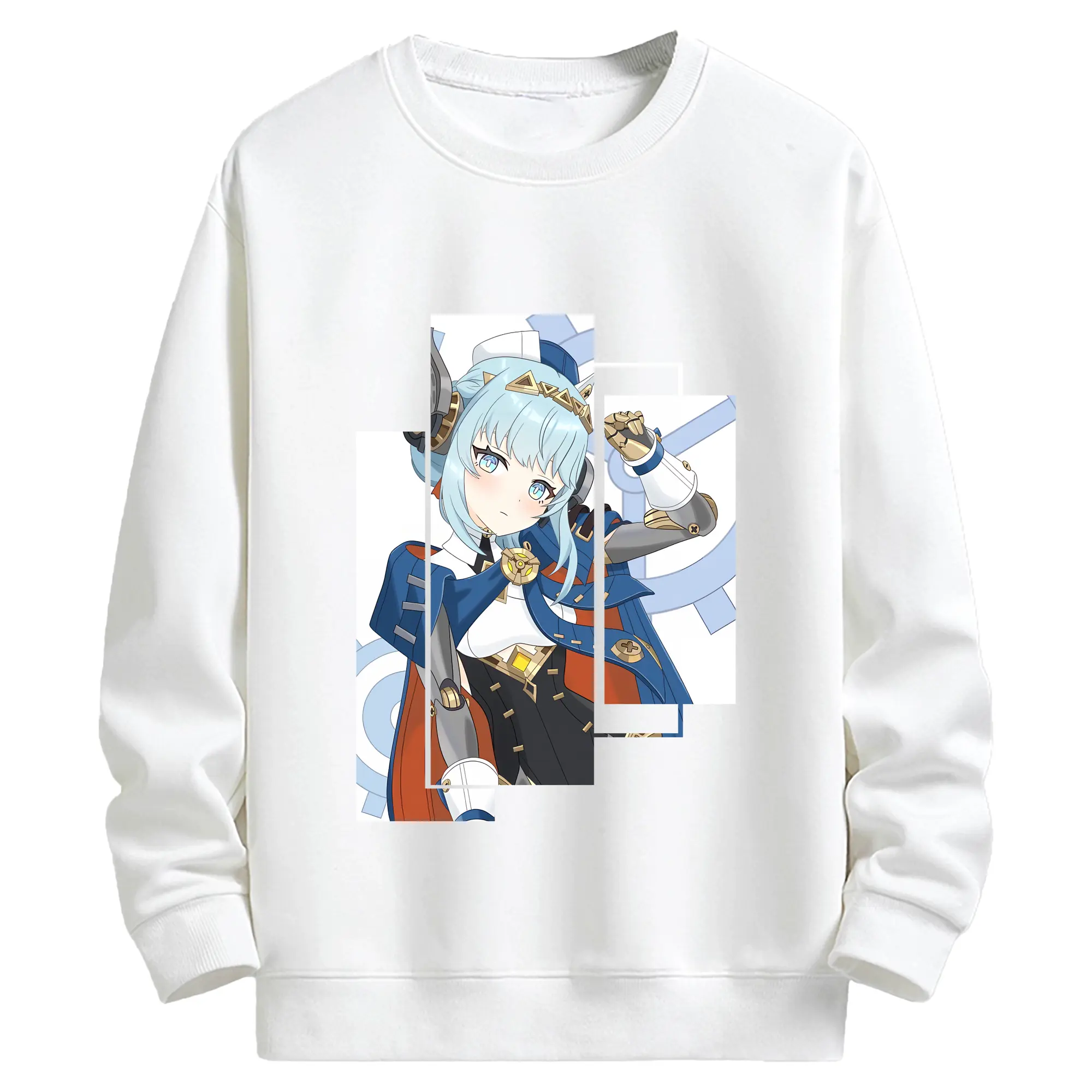 原 神 グッズ イネファ - キッズ クルーネックスウェットシャツ ・ フロントプリント ・ 綿80％ ポリエステル20％ ・ 快適 通学 スポーツ 日常使い お散歩用