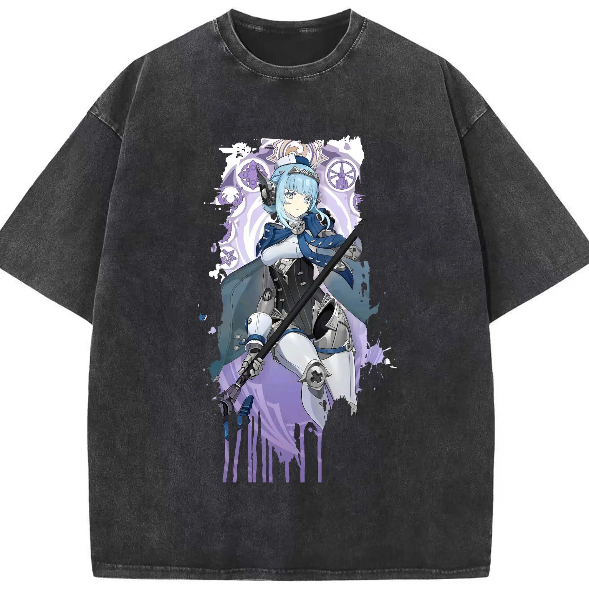 原 神 グッズ イネファ - 綿100％ ヴィンテージ風 半袖Tシャツ ・ フロントプリント ・ 柔らか肌触り ・ 通気性 快適 ・ スポーツ カジュアル 外出用