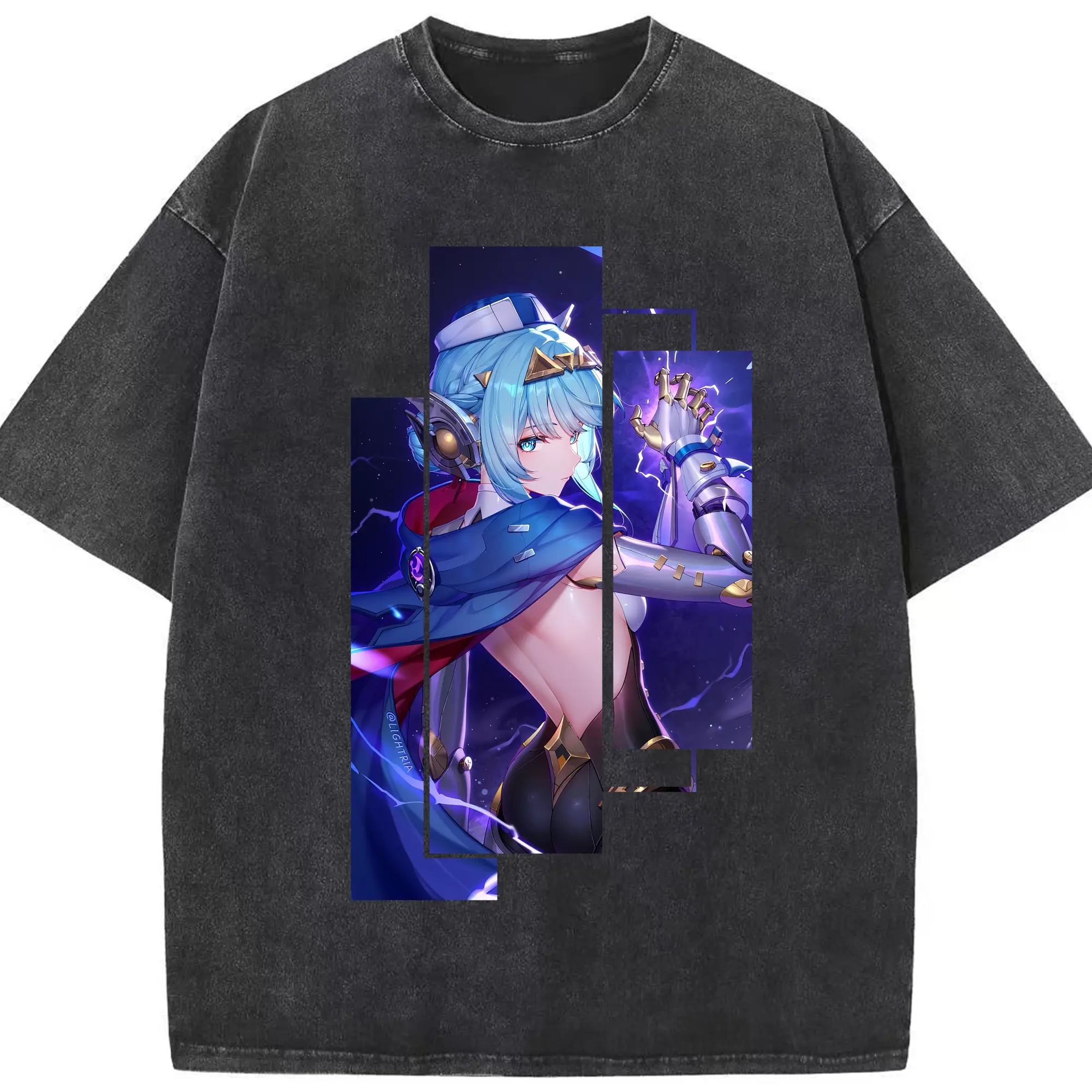 原 神 グッズ イネファ - 綿100％ ヴィンテージ風 半袖Tシャツ ・ フロントプリント ・ 柔らか肌触り ・ 通気性 快適 ・ スポーツ カジュアル 外出用