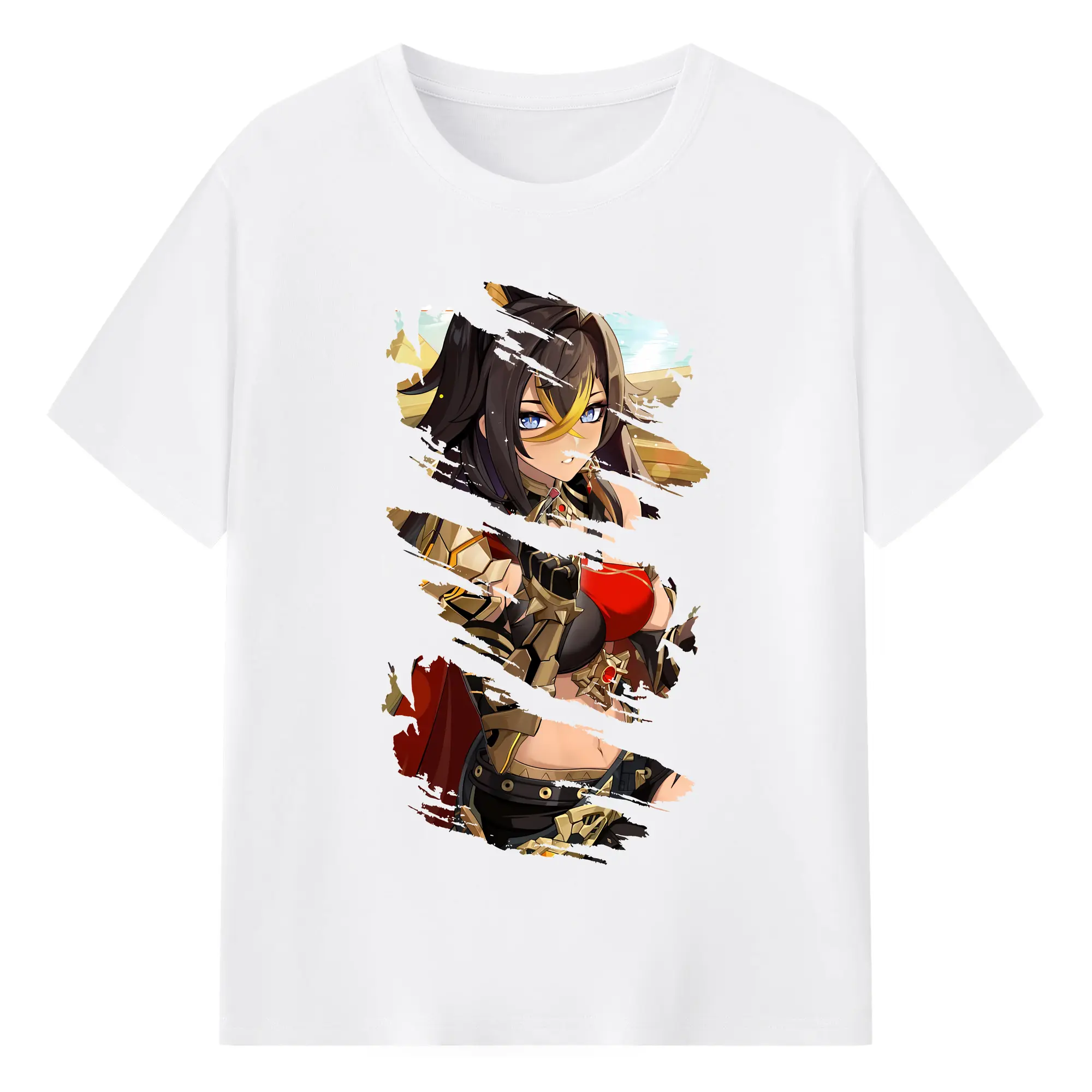 原 神 グッズ ディシア - 綿100％ 半袖Tシャツ ・ フロントプリント ・ 快適 通気性 ・ 日常使い 散歩 スポーツ用