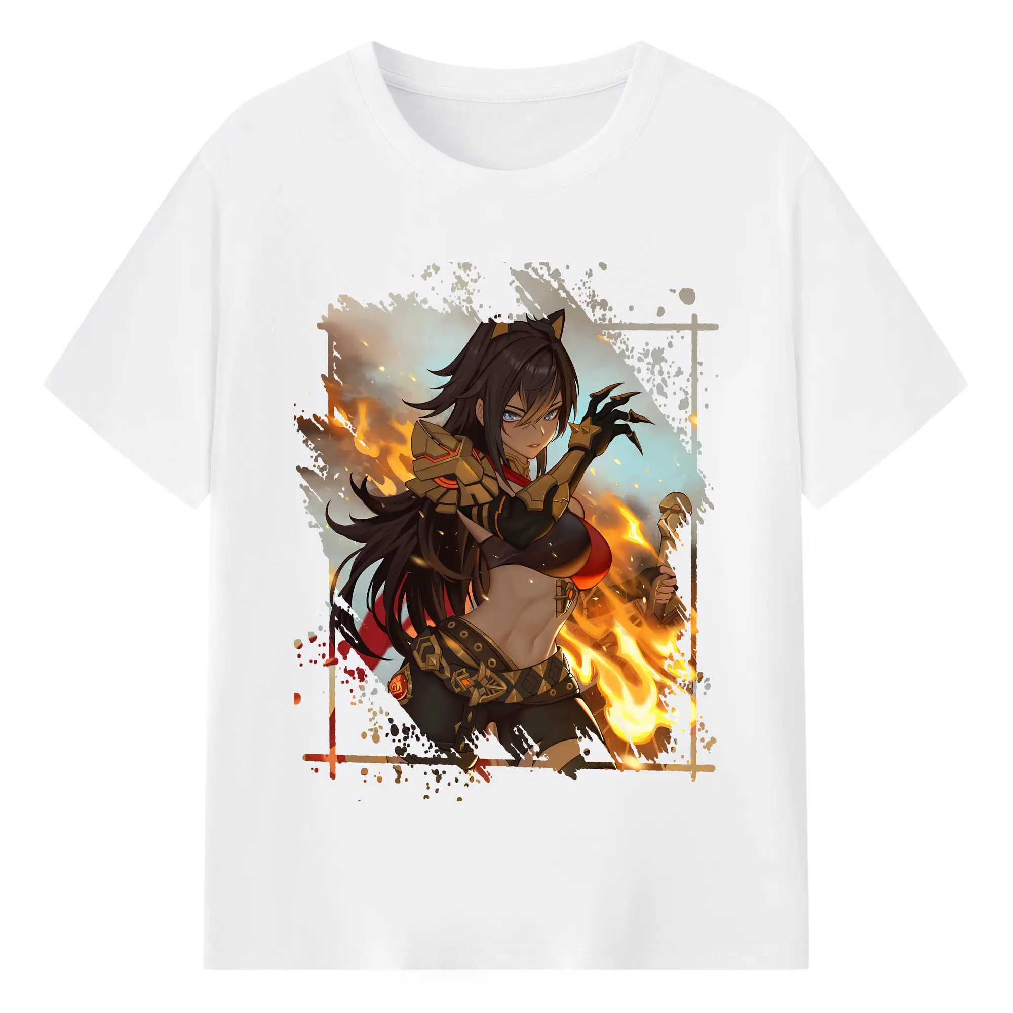 原 神 グッズ ディシア - 綿100％ 半袖Tシャツ ・ フロントプリント ・ 快適 通気性 ・ 日常使い 散歩 スポーツ用