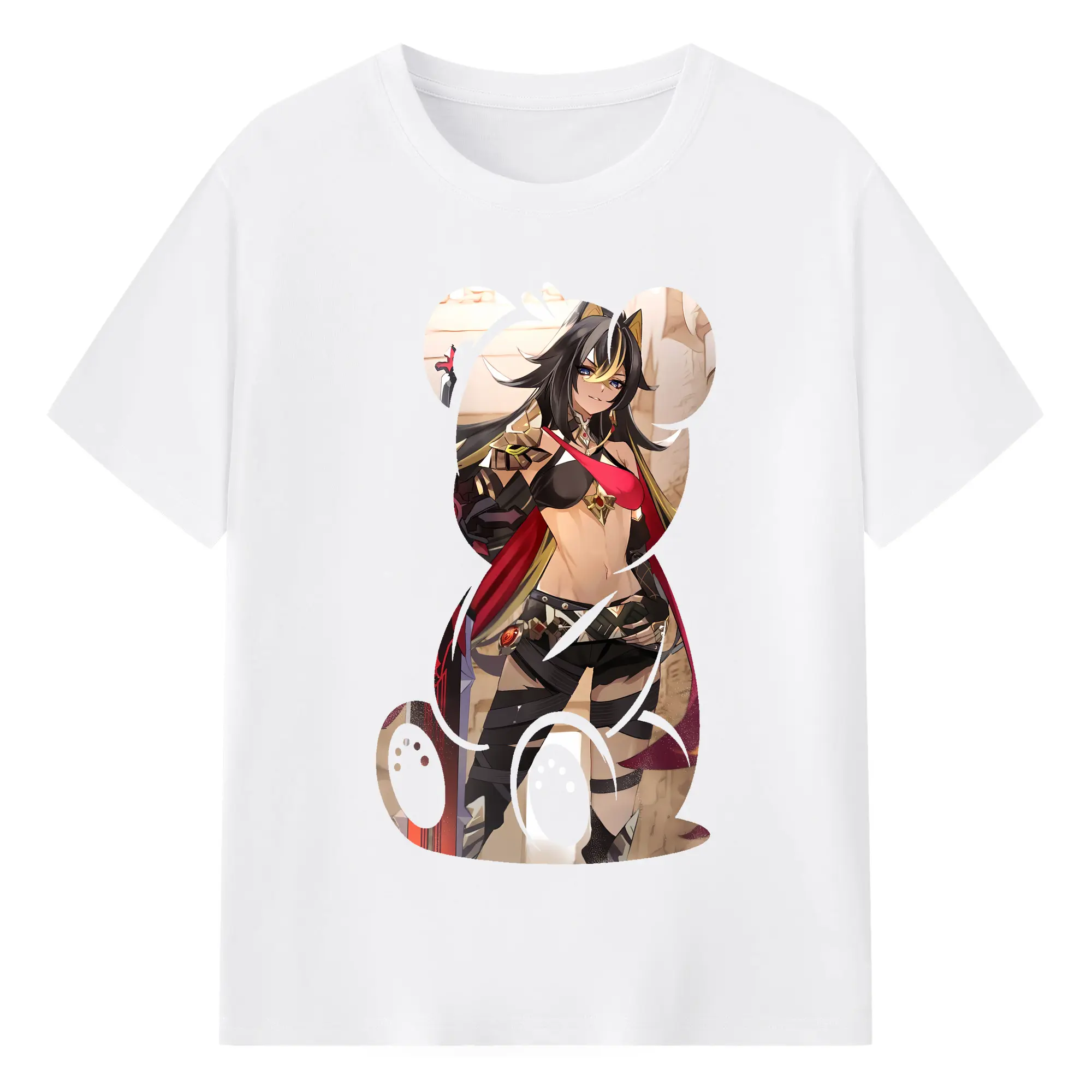 原 神 グッズ ディシア - 綿100％ 半袖Tシャツ ・ フロントプリント ・ 快適 通気性 ・ 日常使い 散歩 スポーツ用